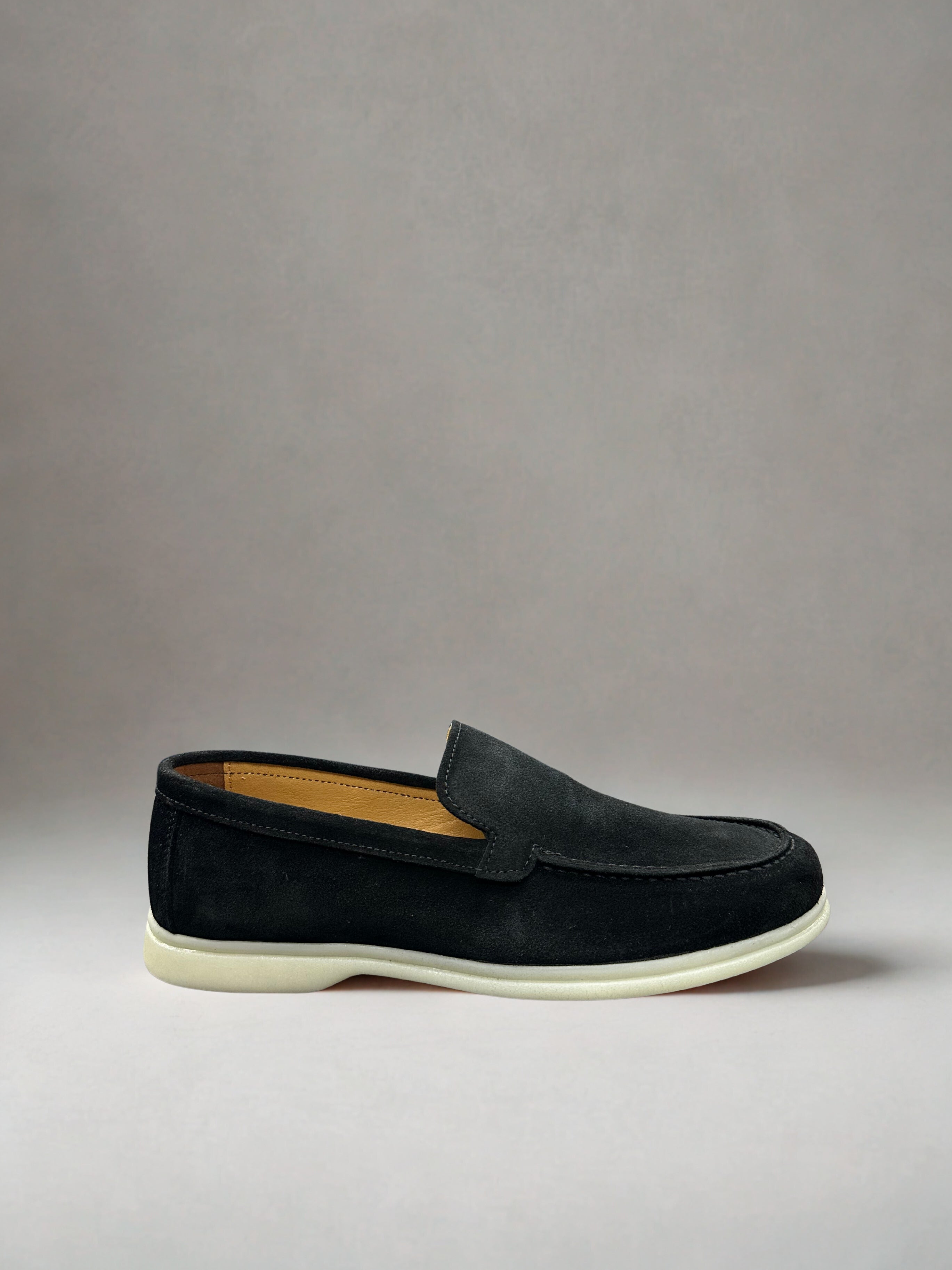 Suède Loafer Laag Zwart