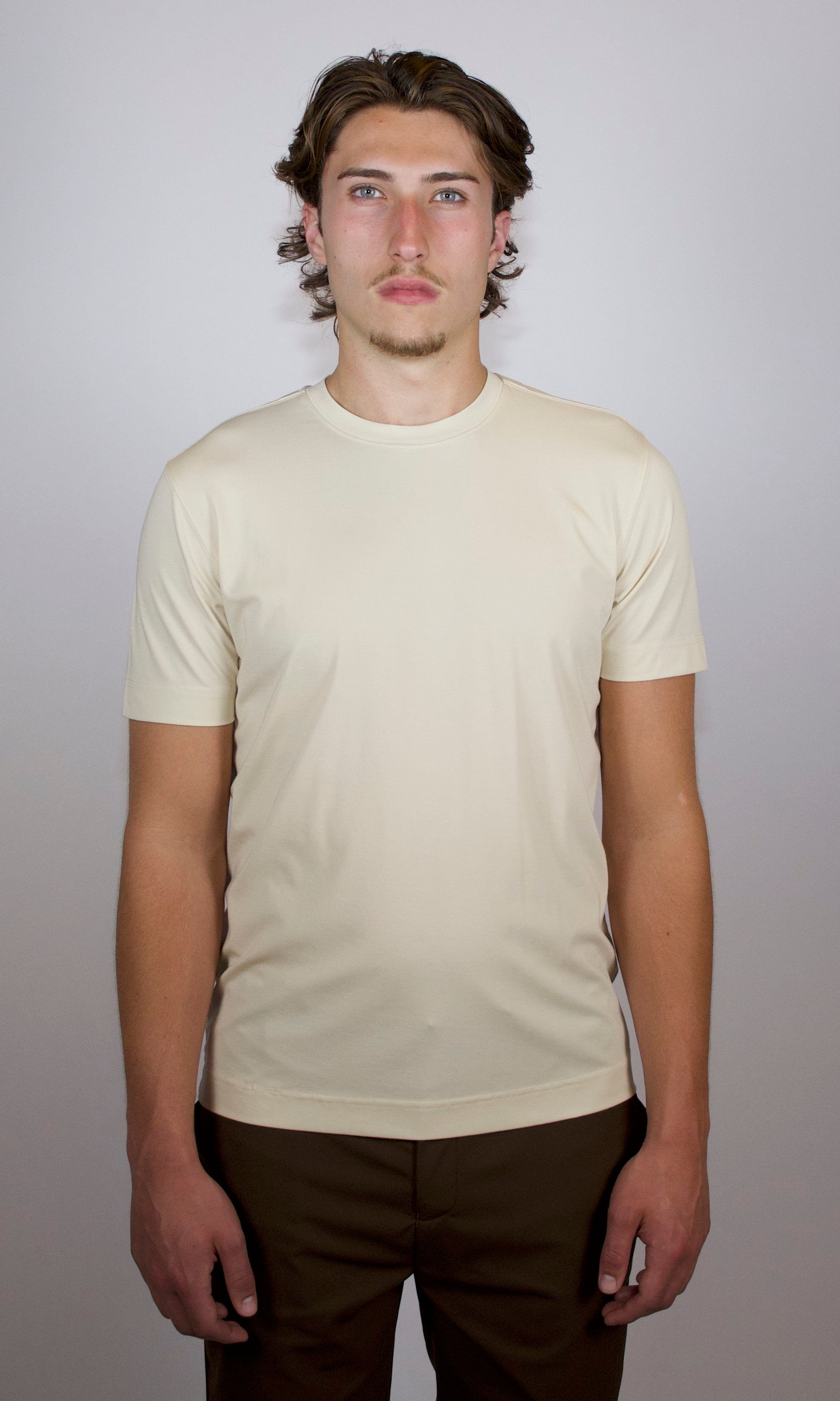 Heren T-shirt Glans | Beige