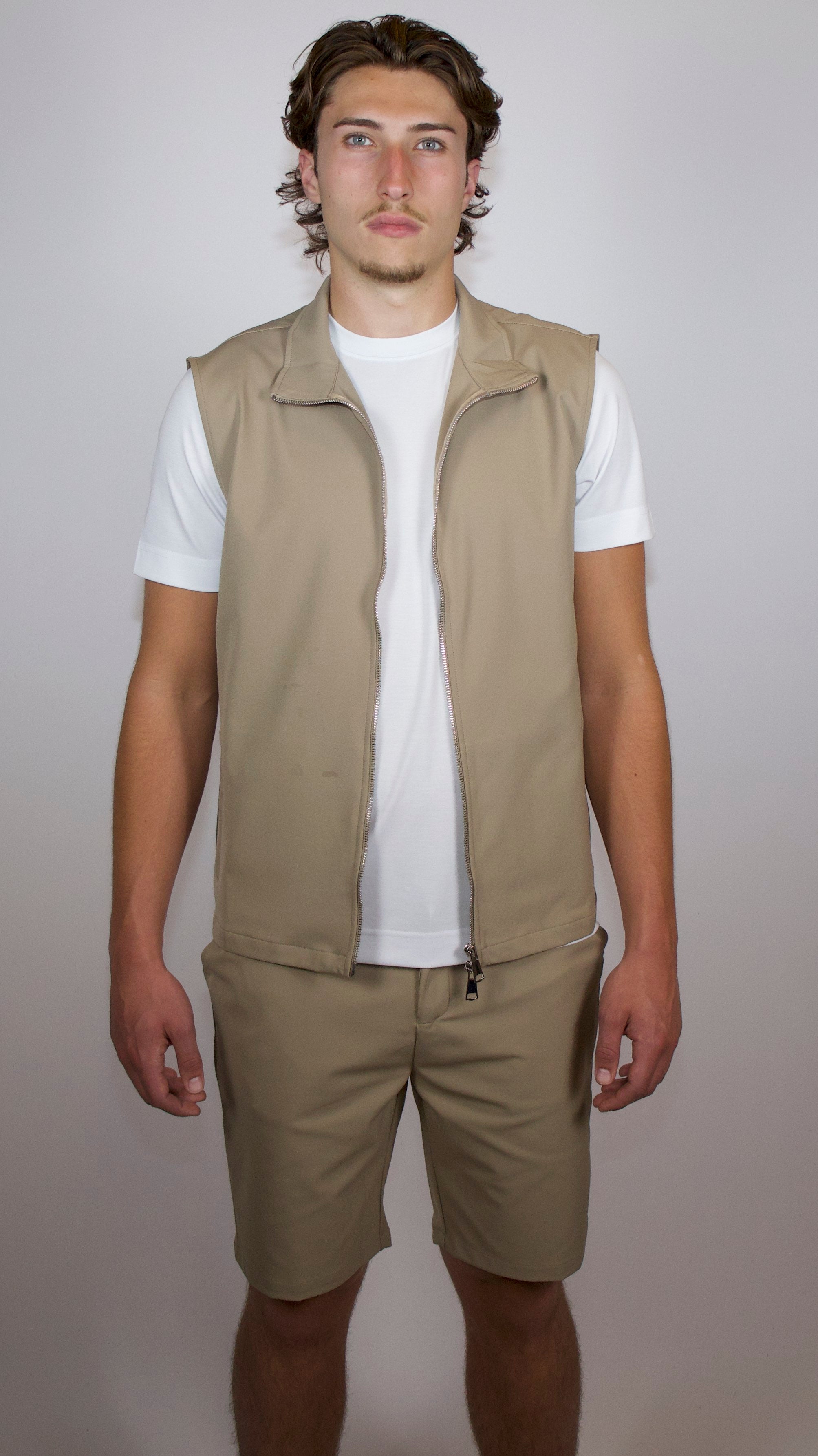 Tech Zomerset Bodywarmer+Short Taupe
