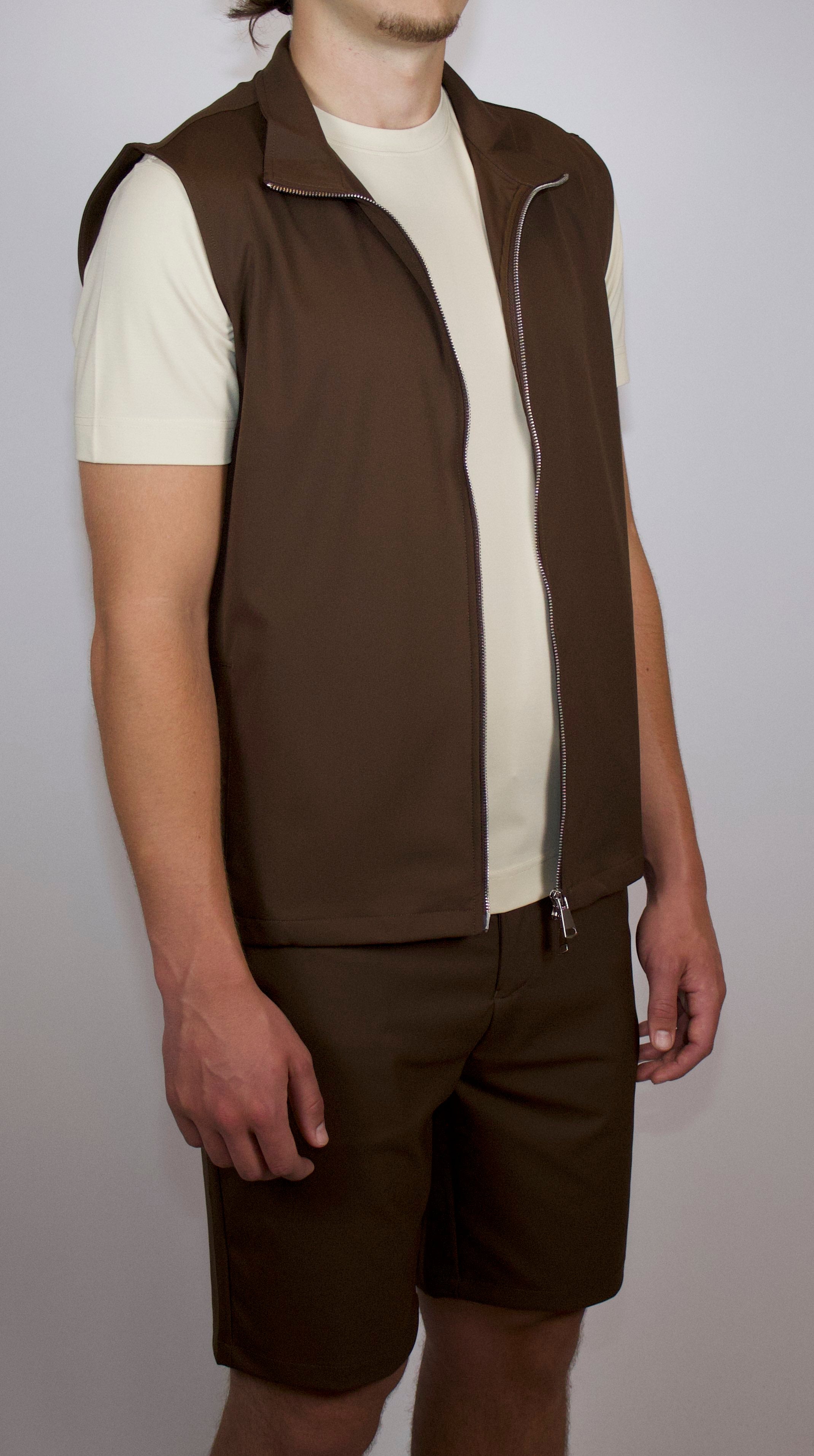 Tech Zomerset Bodywarmer+Short Donkerbruin