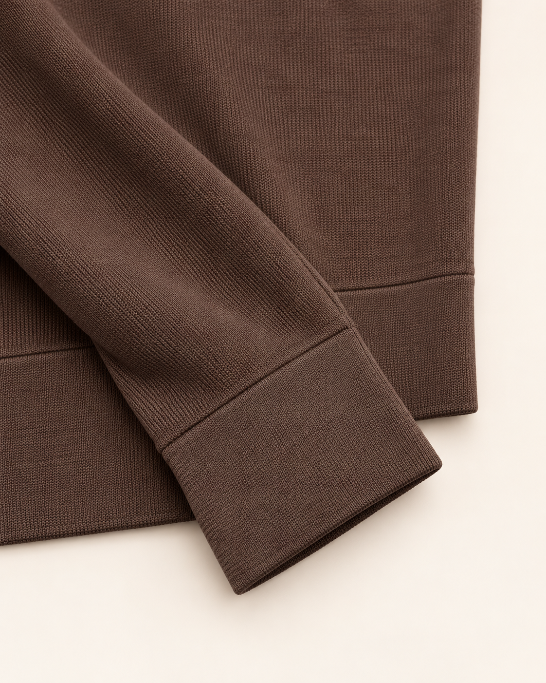 Glans Trui Bruin - Slim-Fit met Stretch