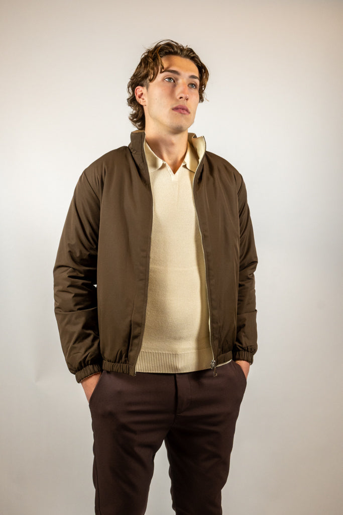 Dubbelzijdige Jas – Bruin/Crème