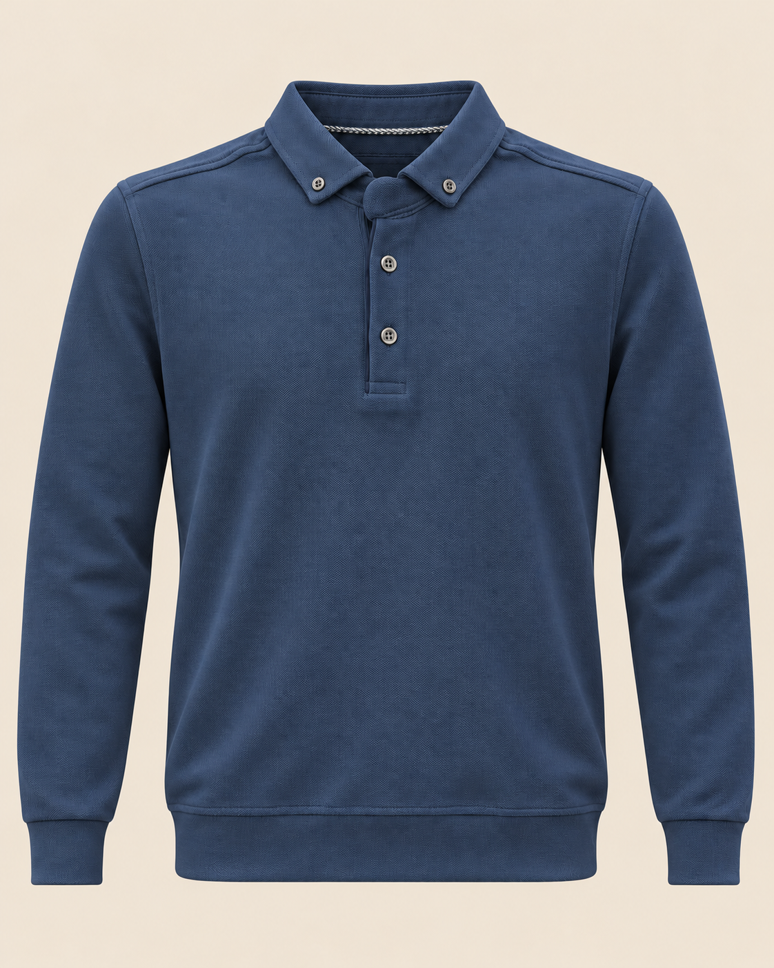 Polotrui met Knopen – Donkerblauw