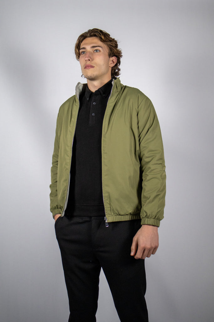 Dubbelzijdige Jas – Groen/Grijs