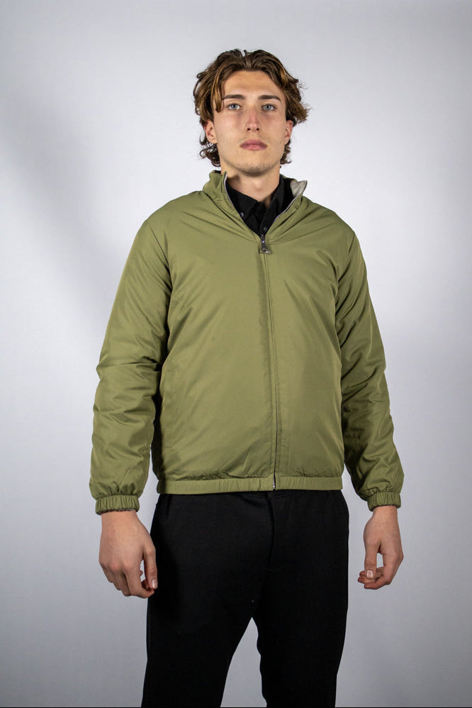 Dubbelzijdige Jas – Groen/Grijs