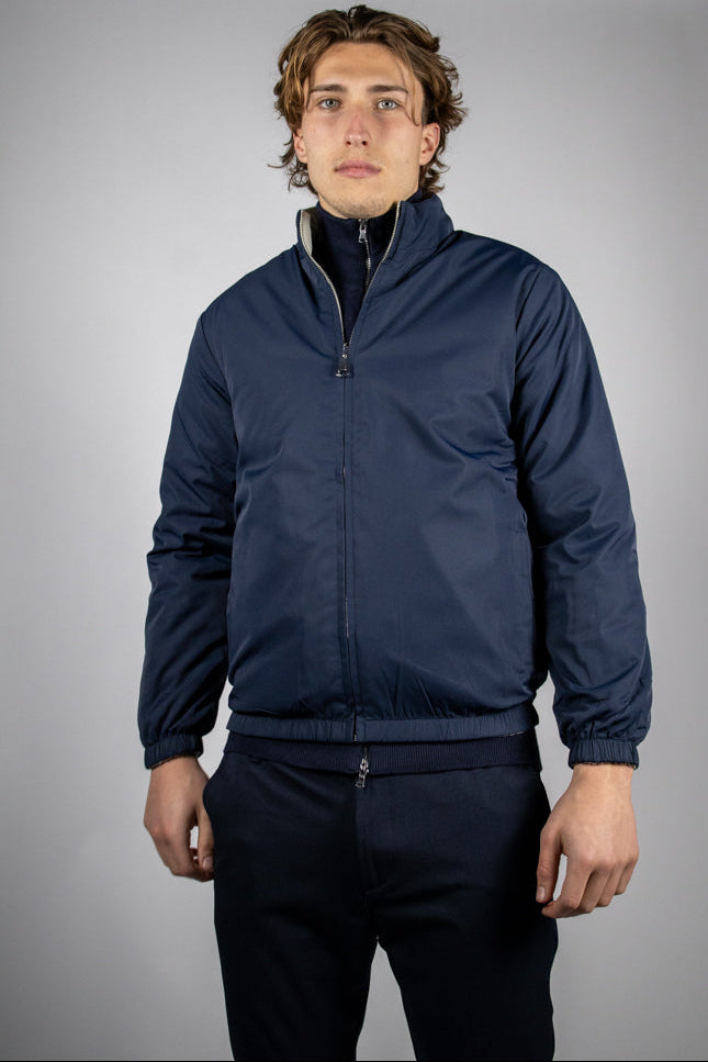 Dubbelzijdige Jas – Blauw/Grijs