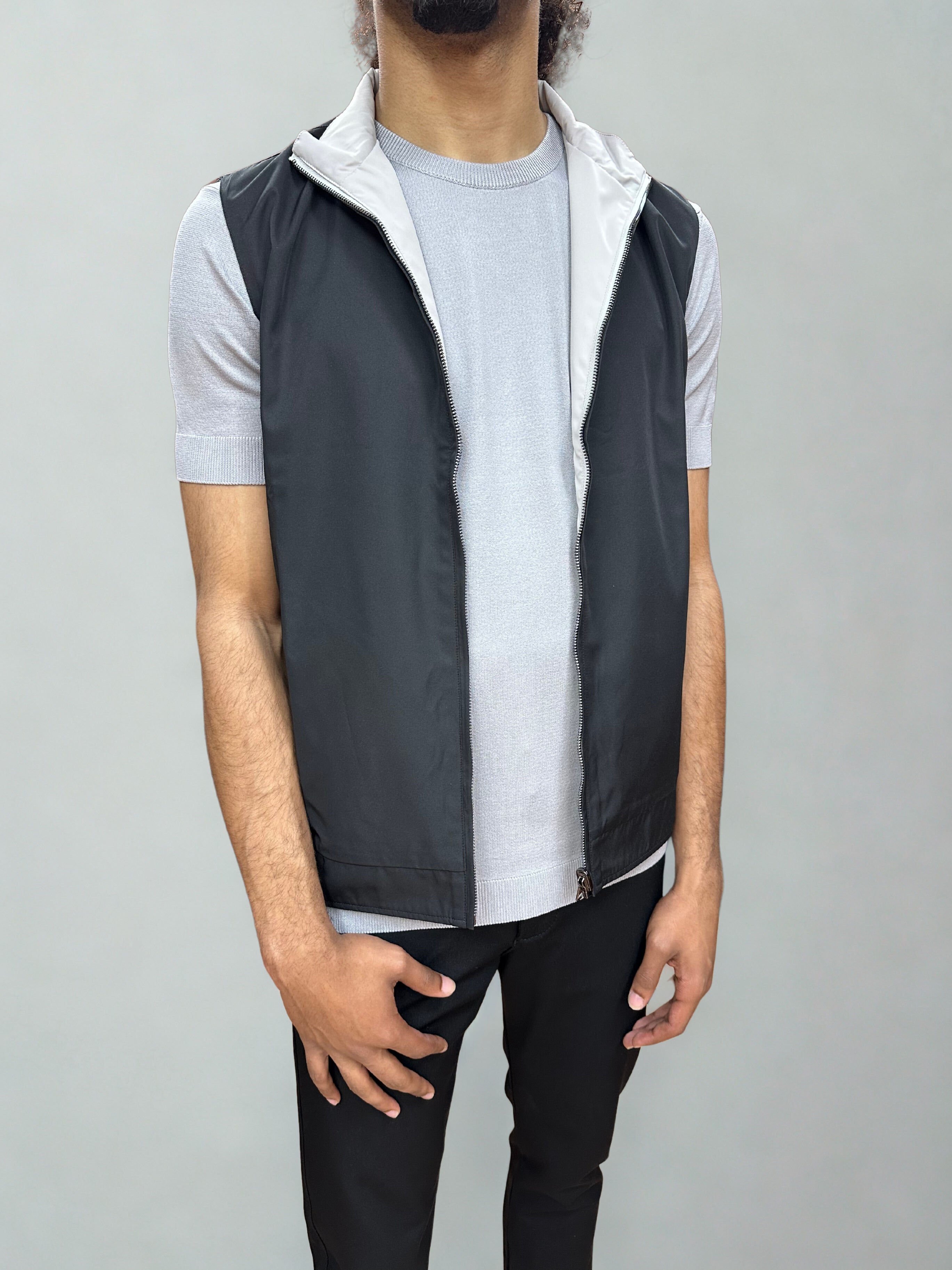 Dubbelzijdige Bodywarmers – Zwart/Licht Grijs