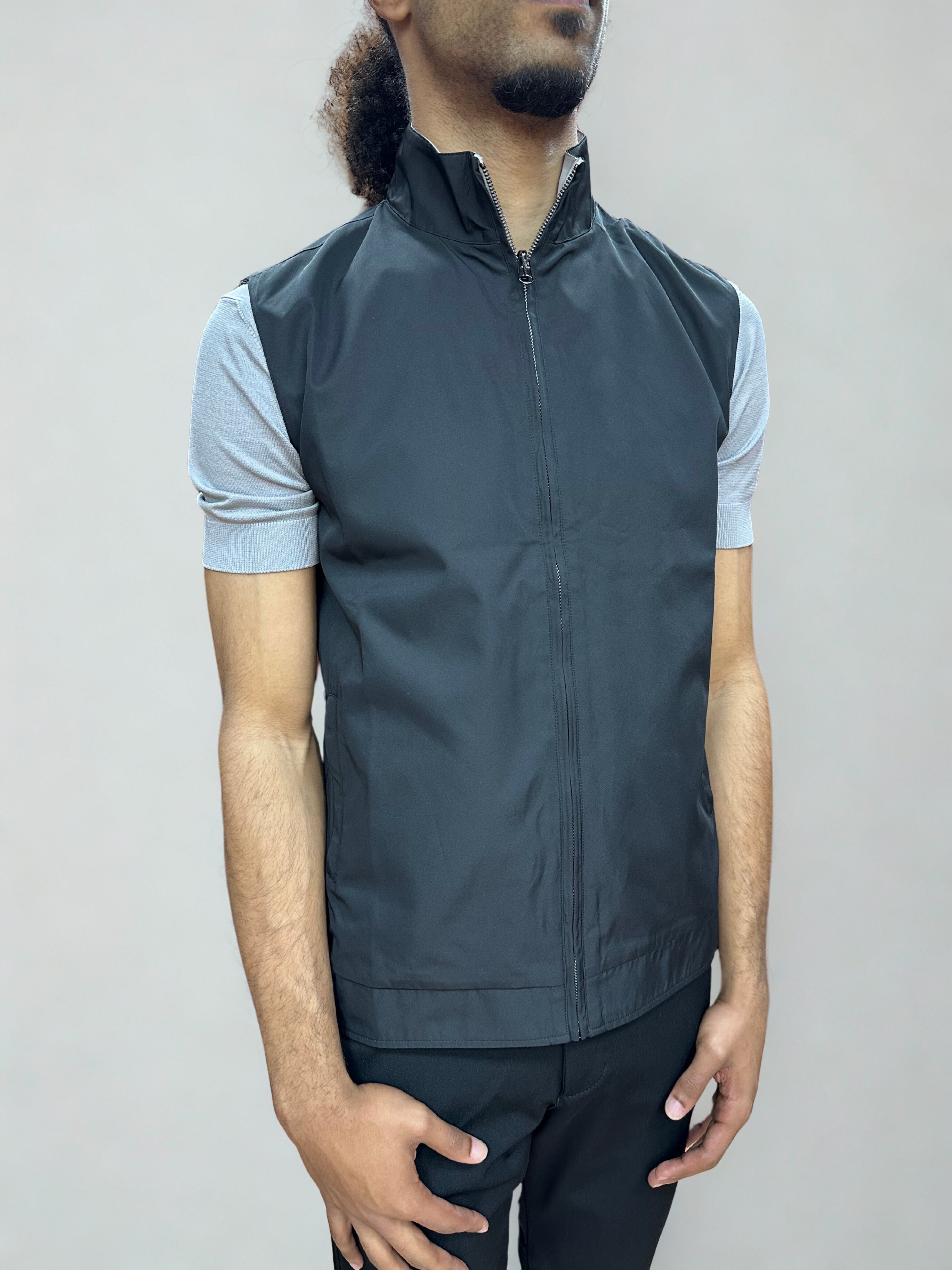 Dubbelzijdige Bodywarmers – Zwart/Licht Grijs