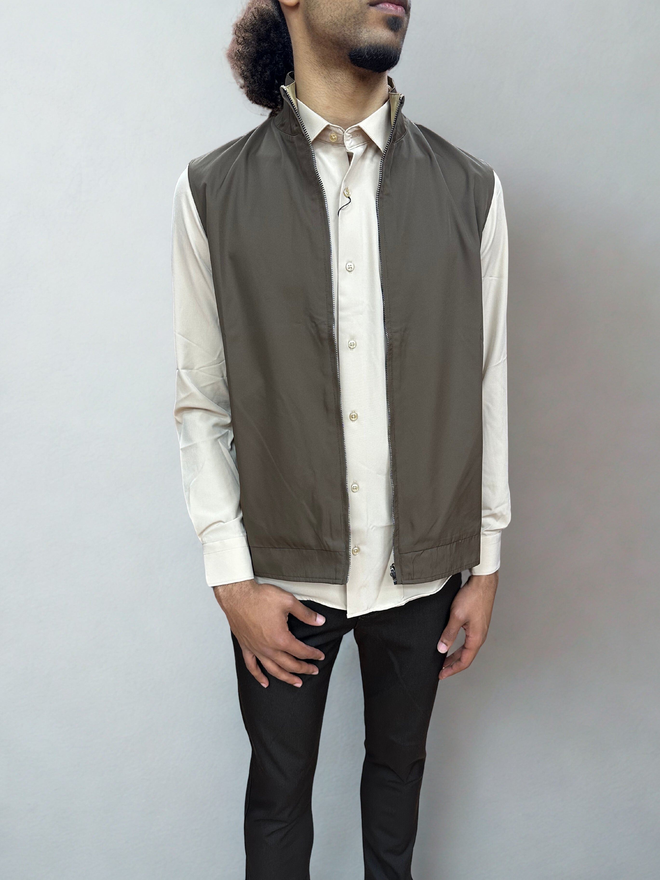 Dubbelzijdige Bodywarmers – Bruin/Taupe