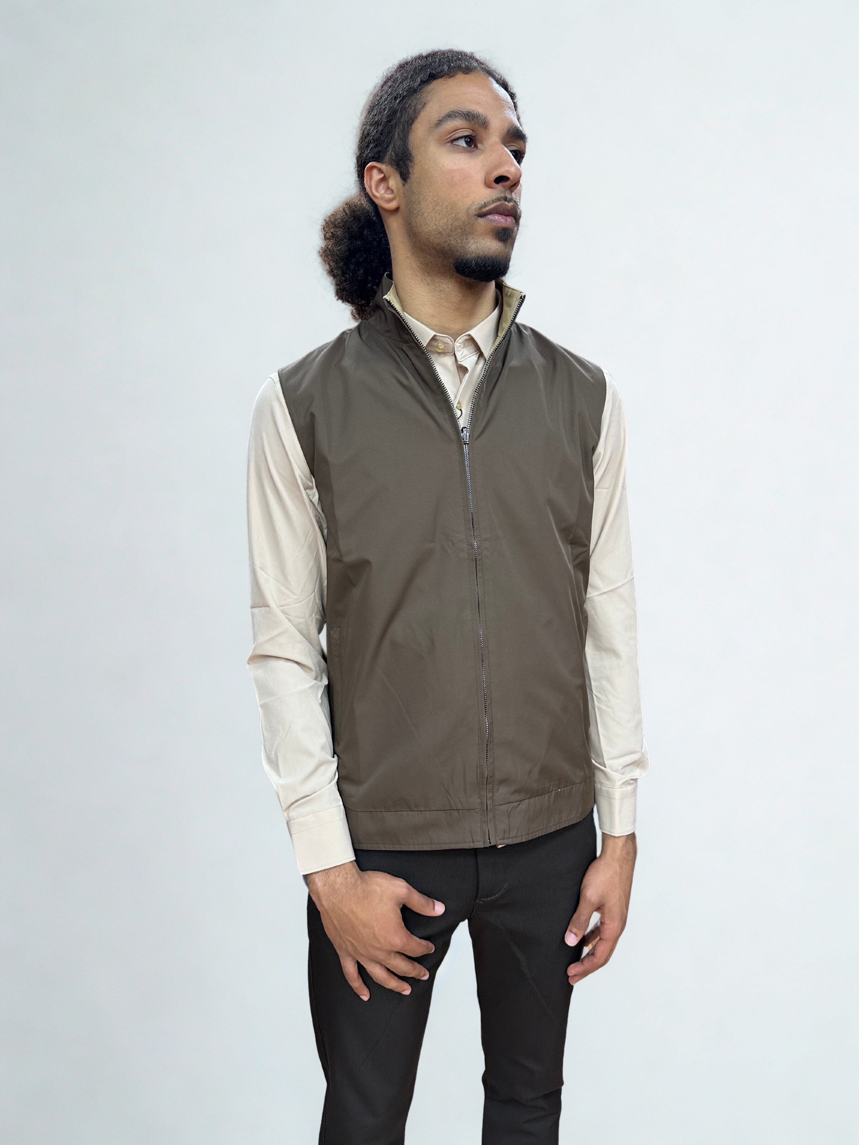 Dubbelzijdige Bodywarmers – Bruin/Taupe