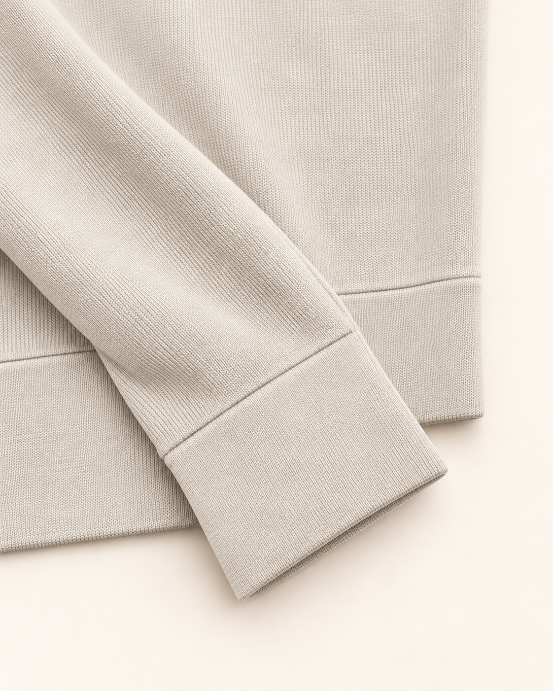 Glans Trui Beige - Slim-Fit met Stretch