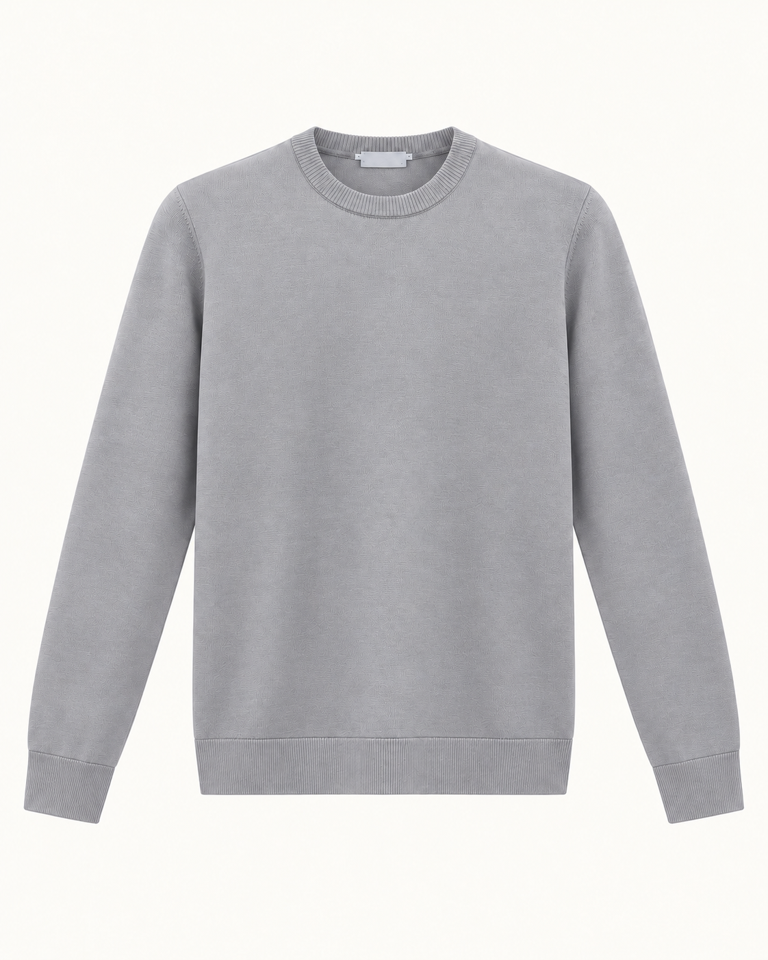 Glans Trui Grijs - Slim-Fit met Stretch