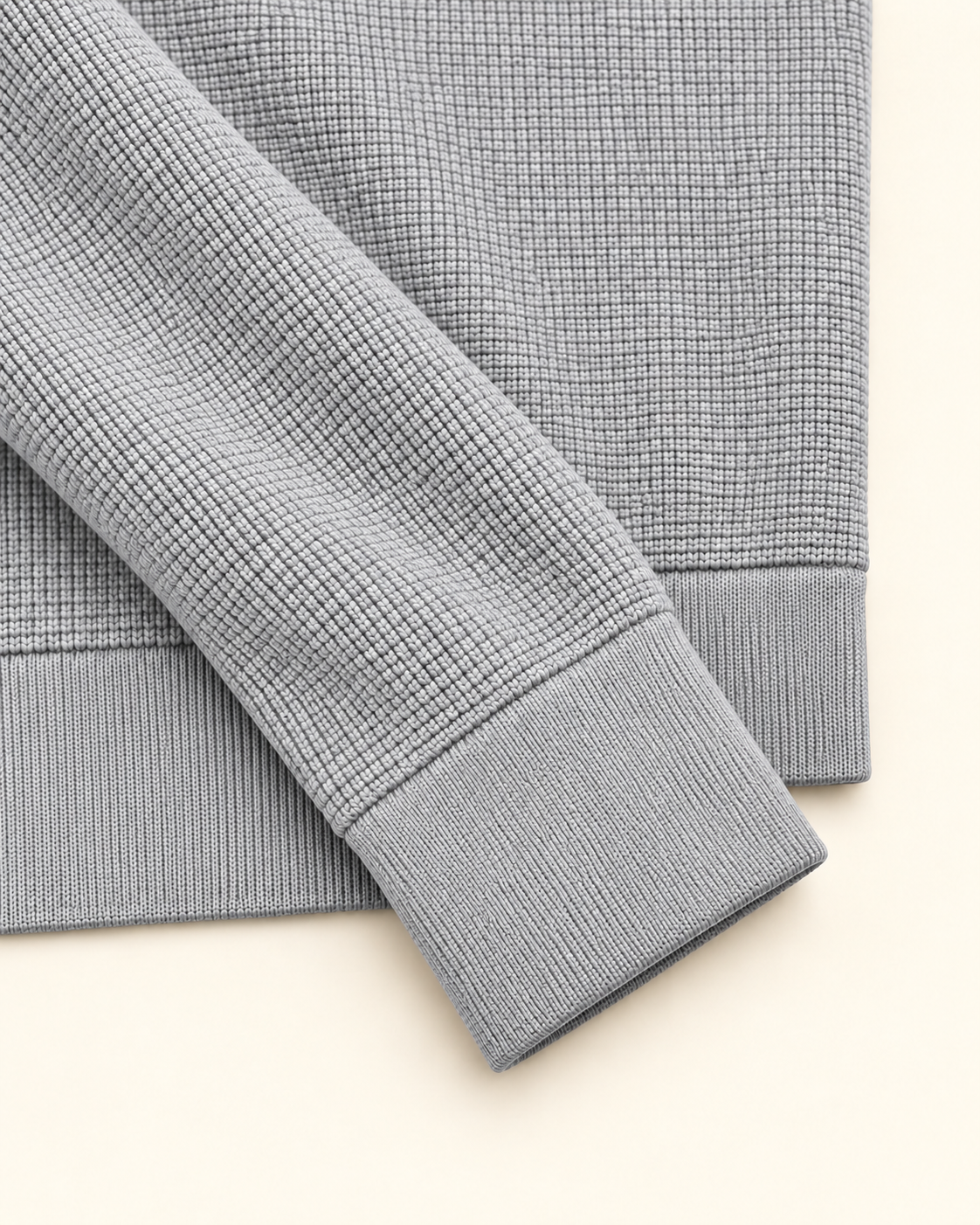 Quarter-Zip Trui Grijs - Slim-Fit