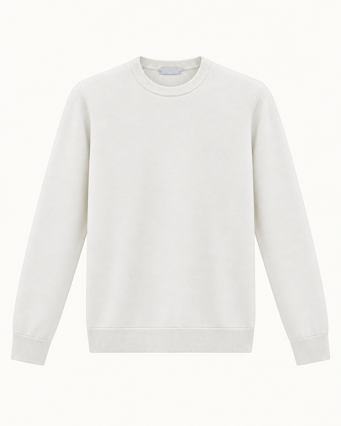 Glans Trui Off White - Slim-Fit met Stretch
