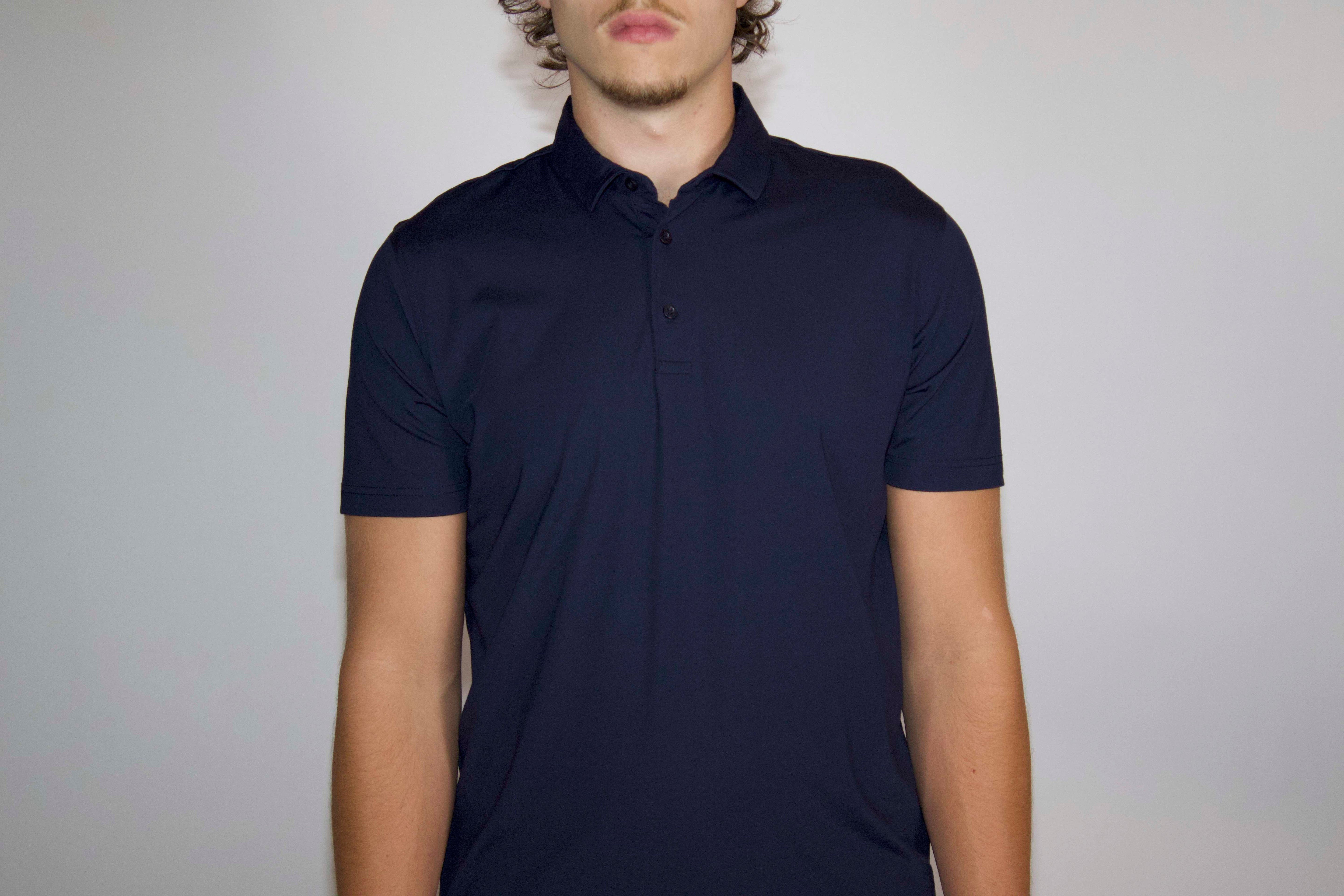 Heren Polo Glans | Donkerblauw