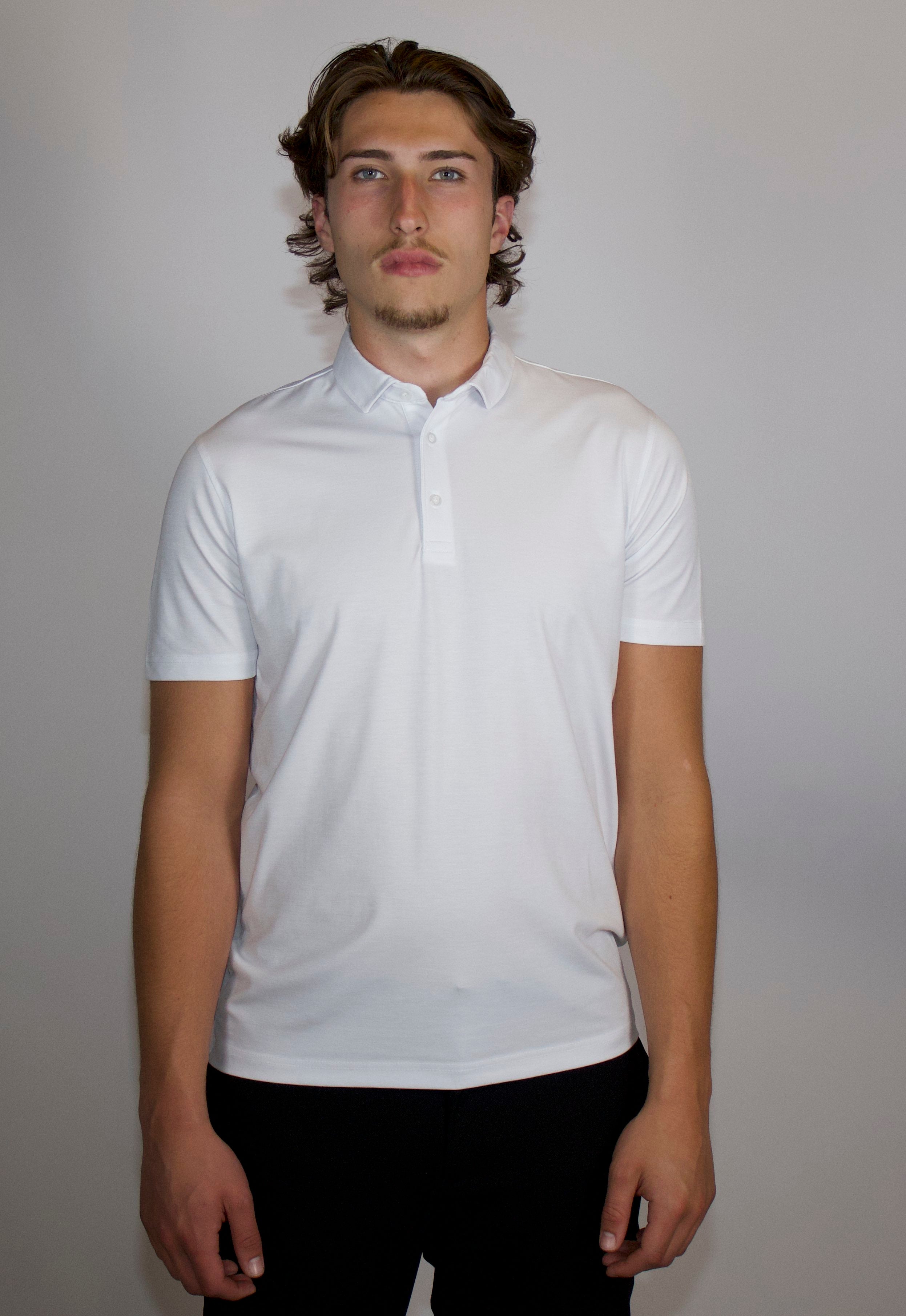 Heren Polo Glans | Wit