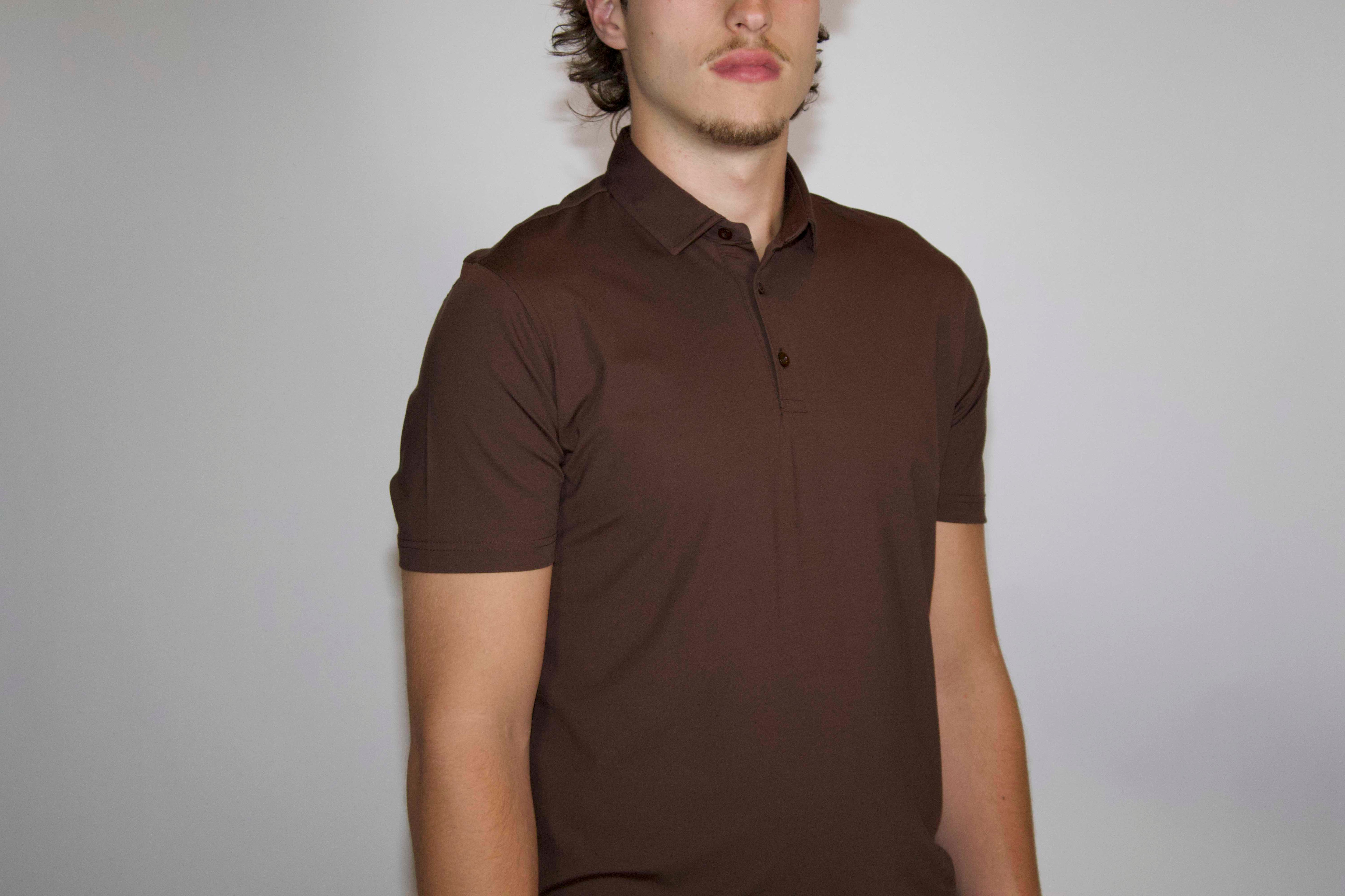 Heren Polo Glans | Bruin