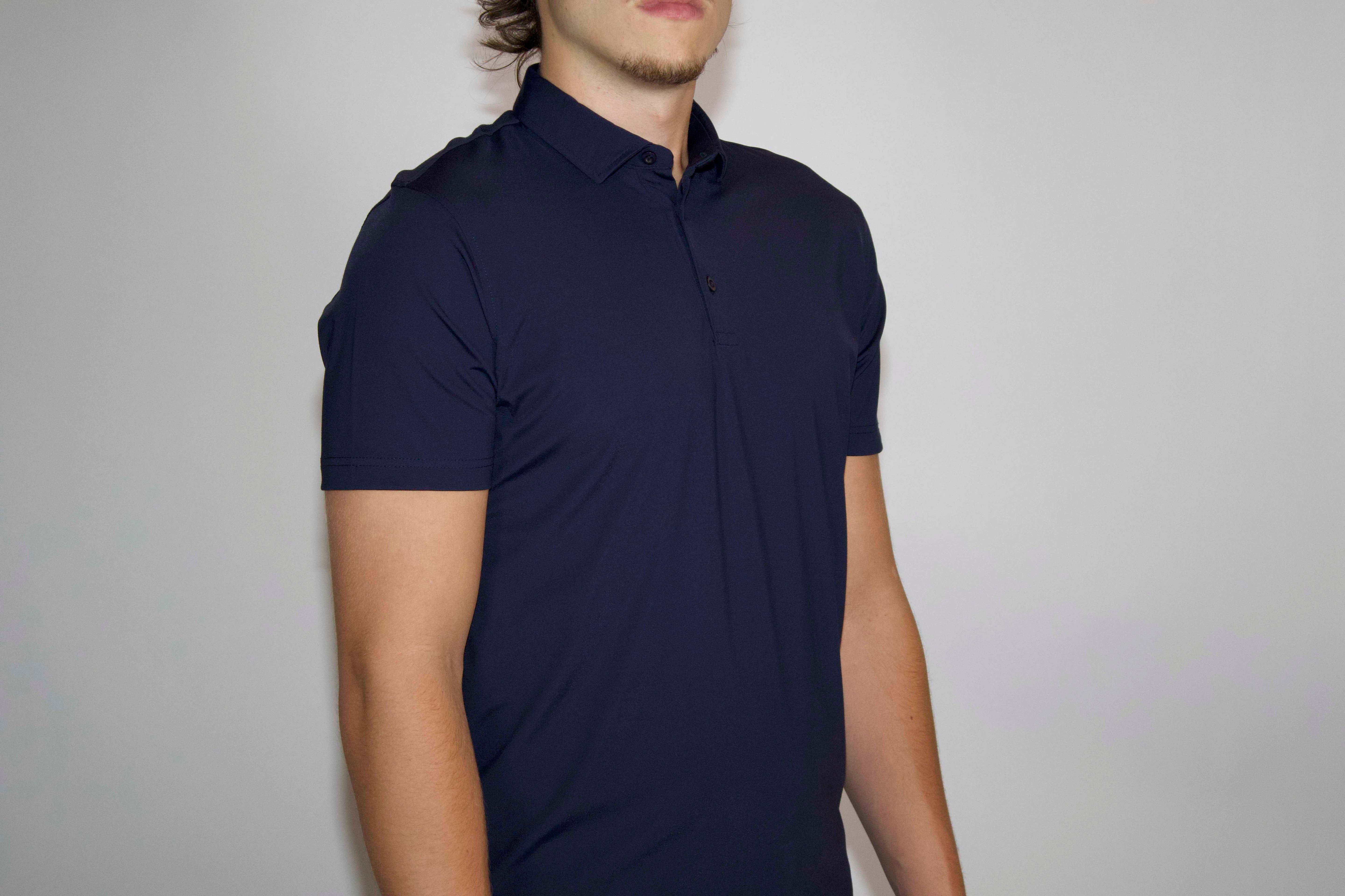 Heren Polo Glans | Donkerblauw