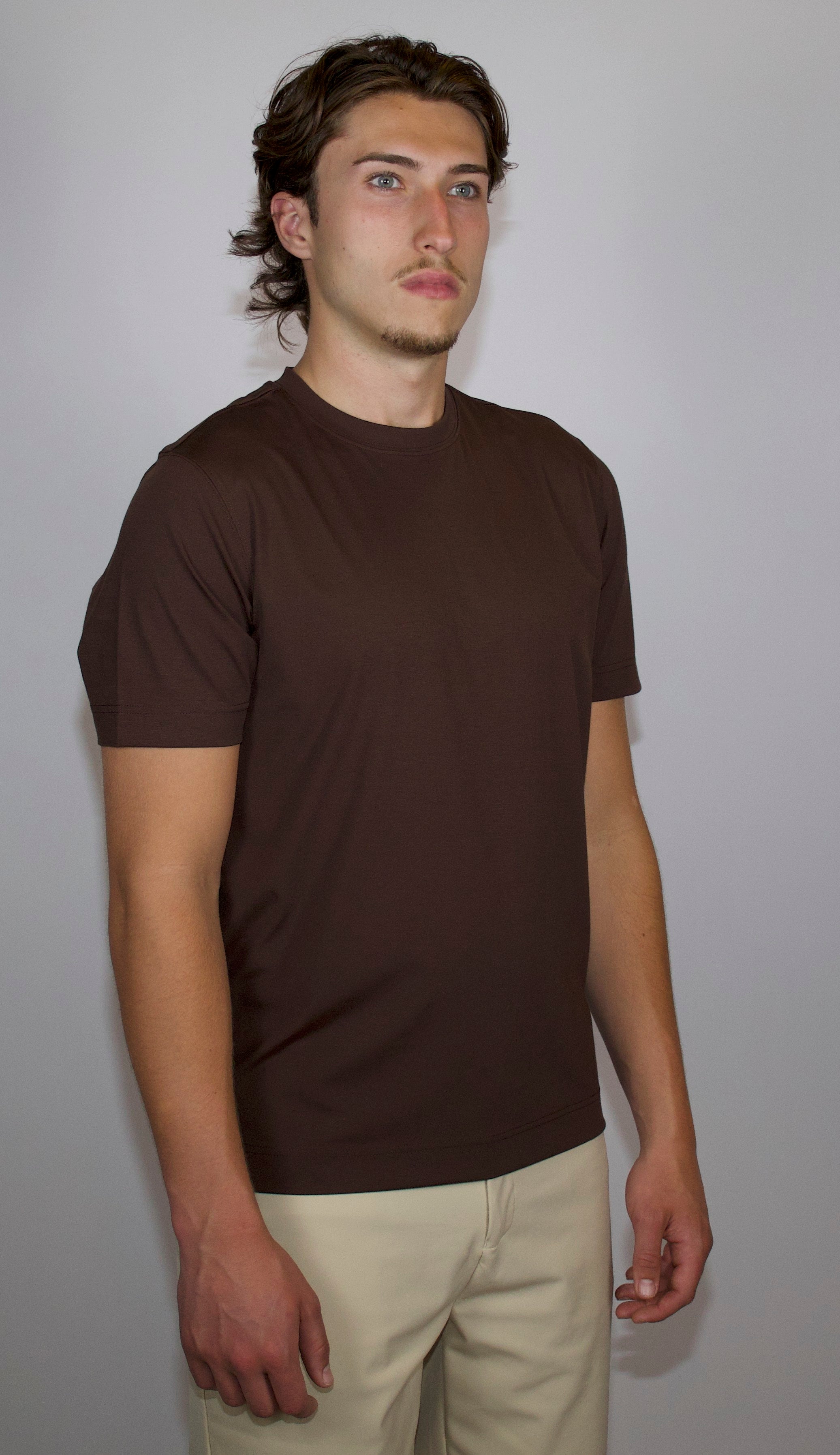 Heren T-shirt Glans | Bruin