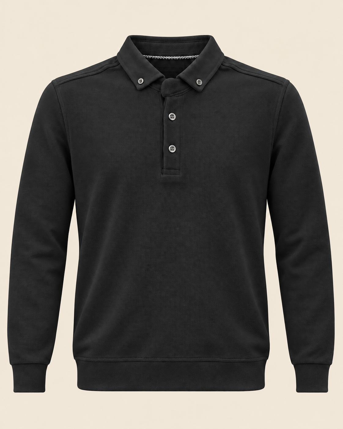 Polotrui met Knopen – Zwart