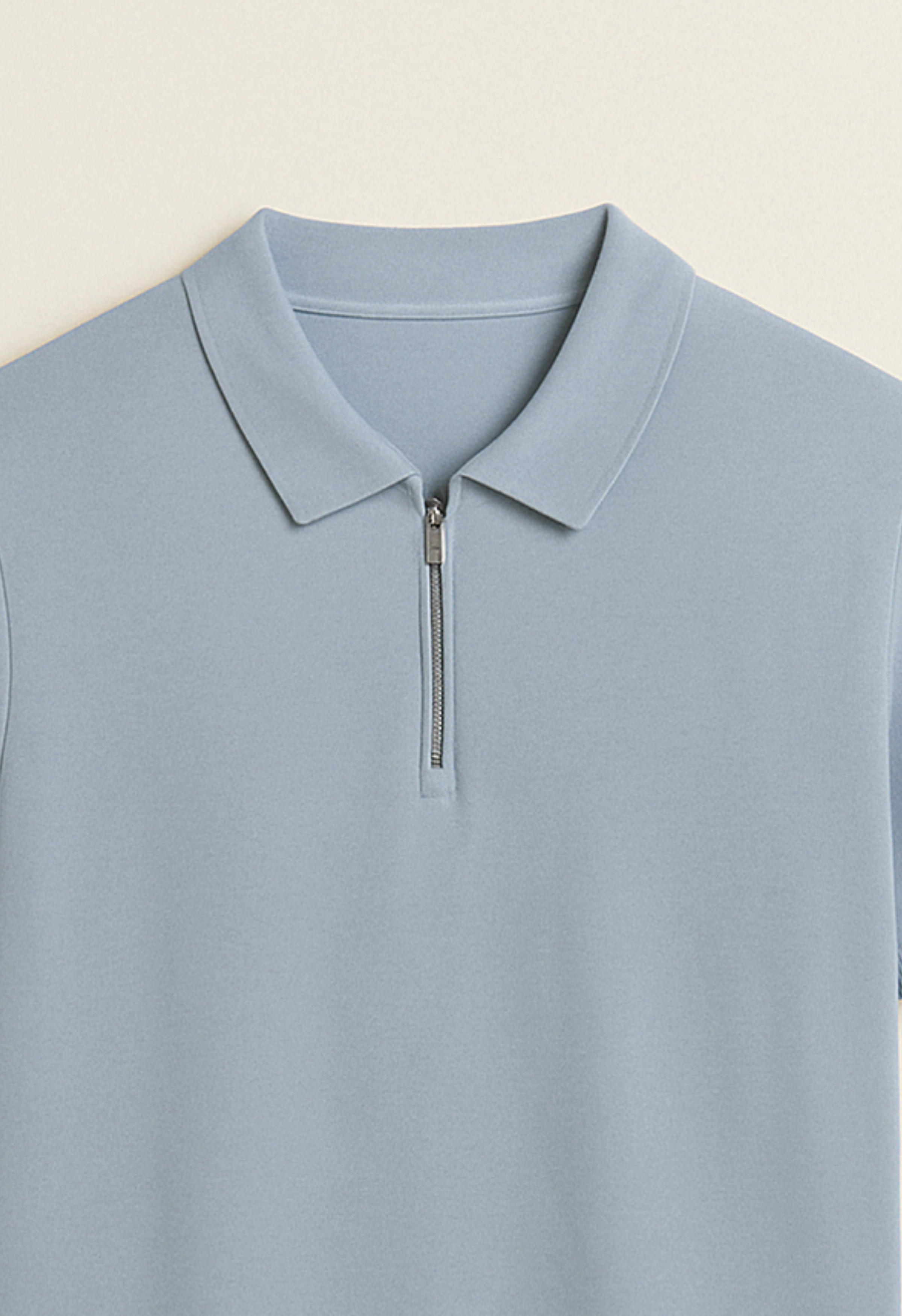 Heren Polo Zip | Babyblauw