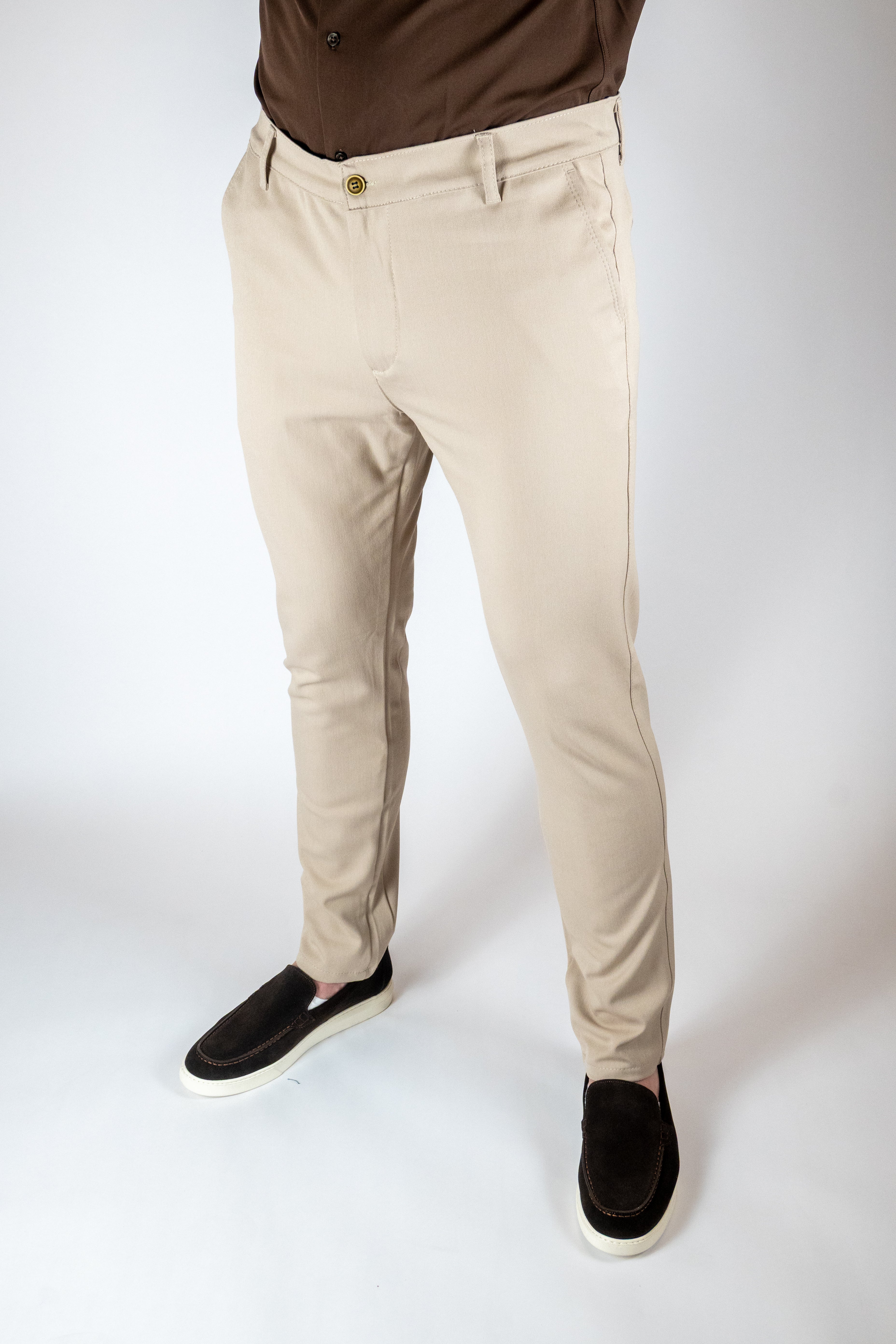 Casual Stretch Broek | Beige
