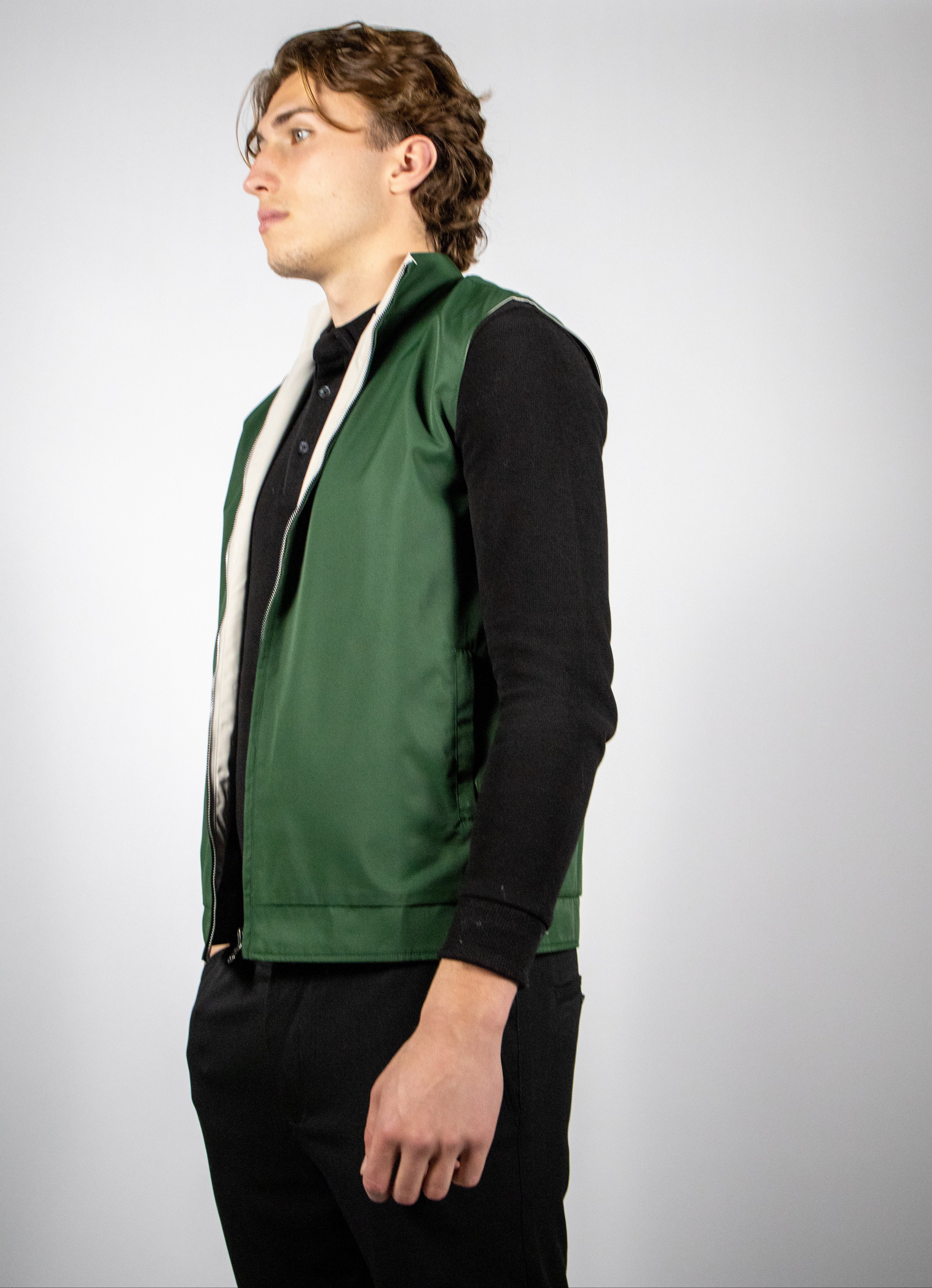 Dubbelzijdige Bodywarmers – Groen/Grijs