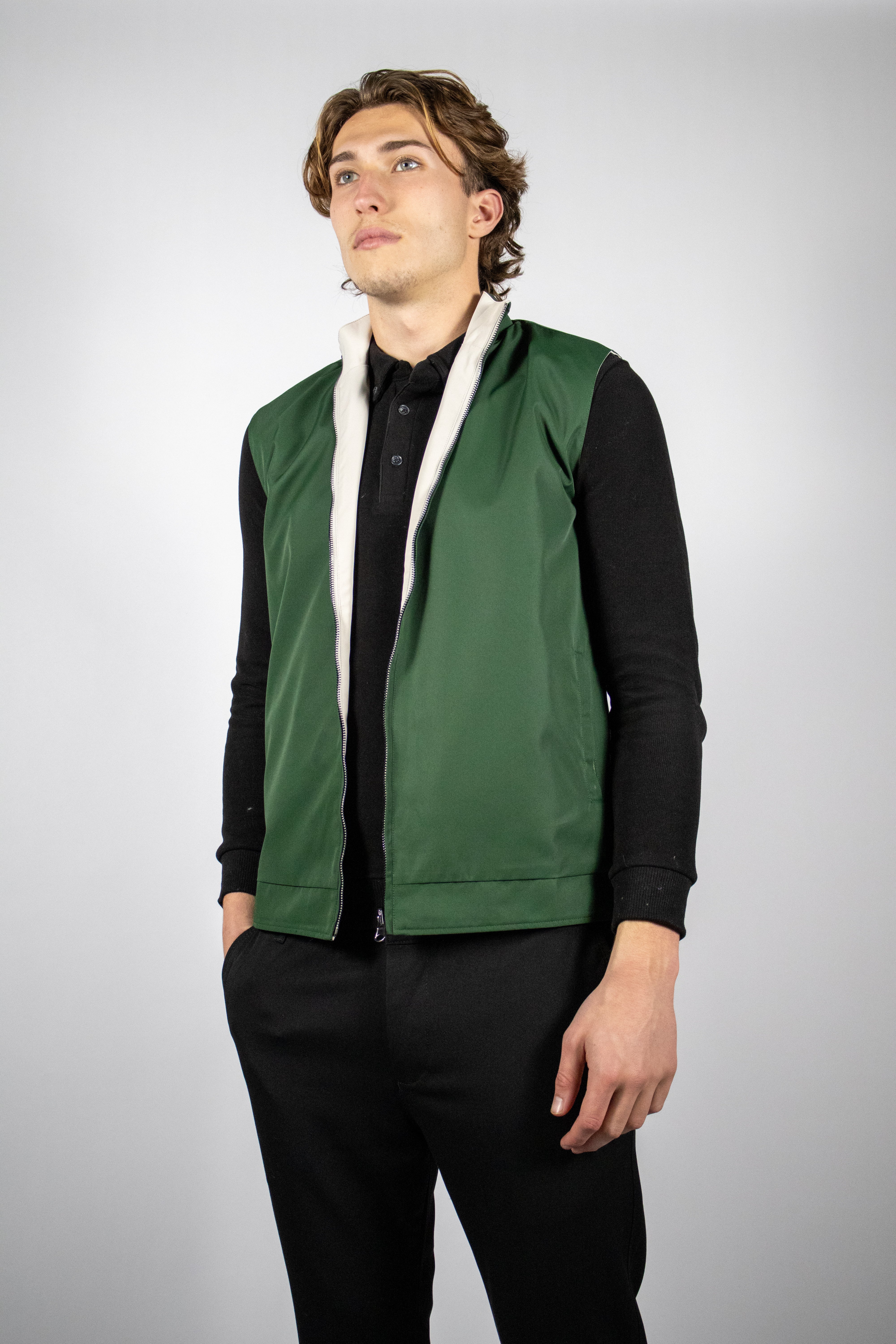 Dubbelzijdige Bodywarmers – Groen/Grijs