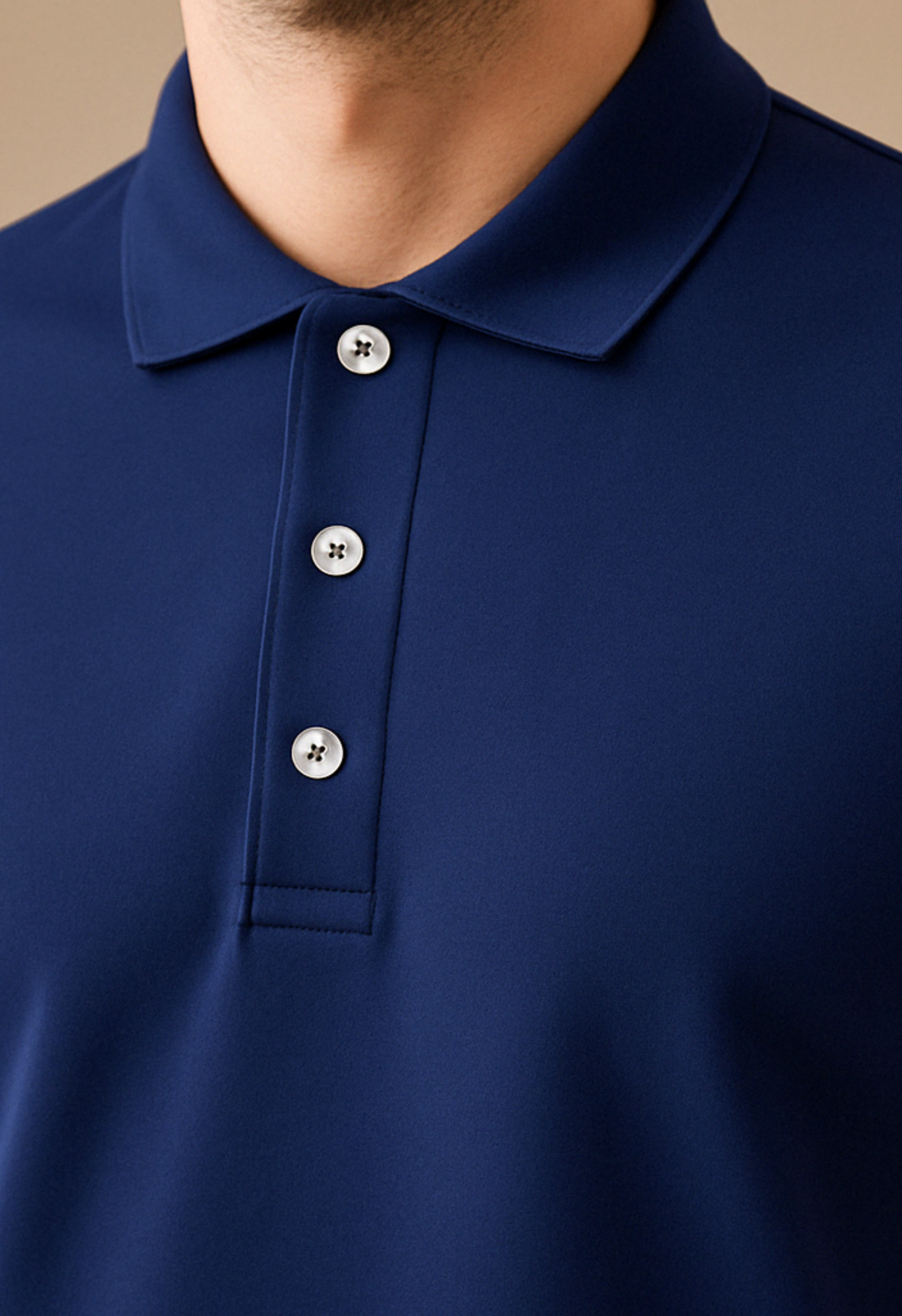Heren Polo Glans | Blauw