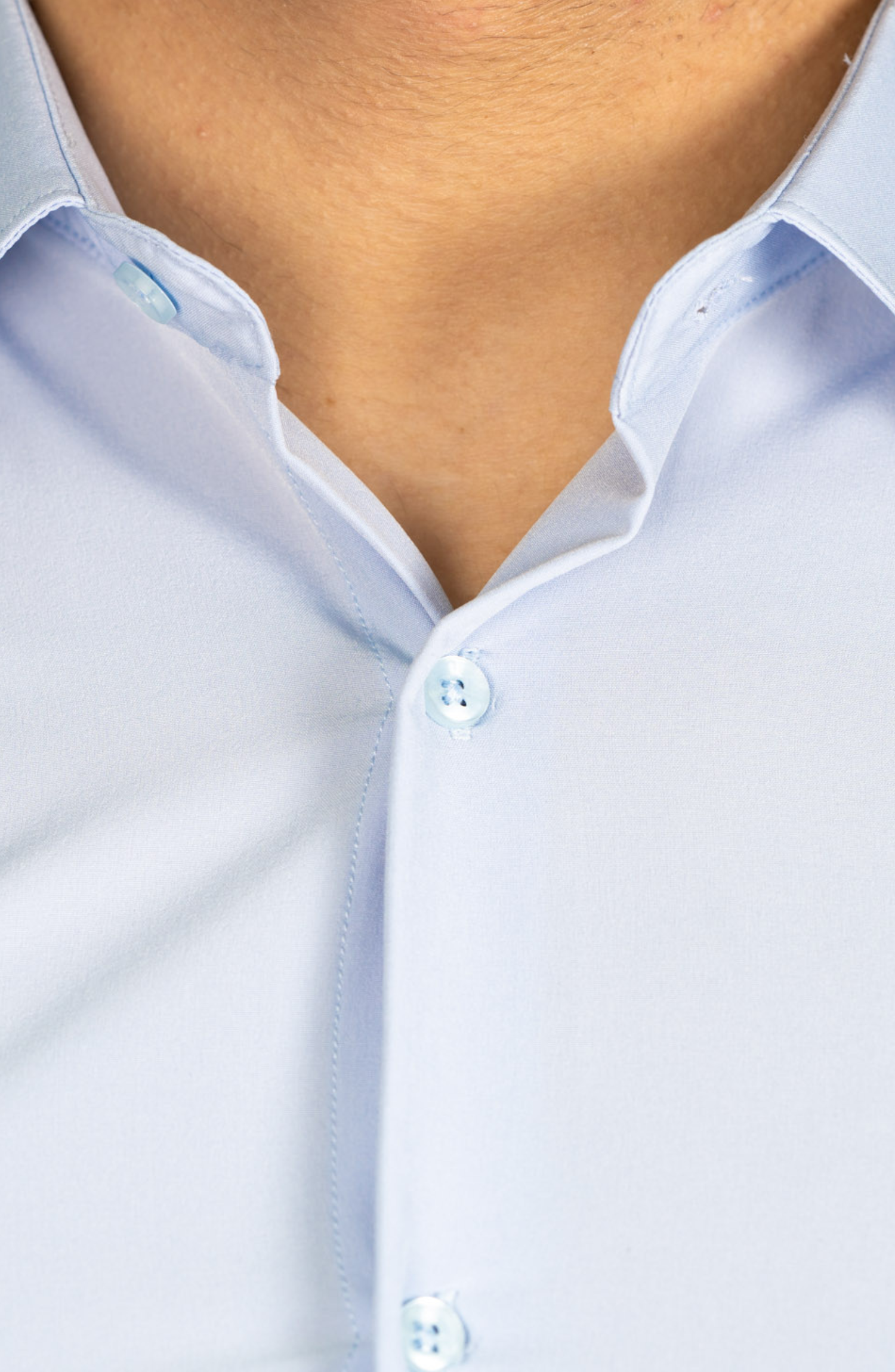 Kreukvrij Stretch Overhemd Lengte-Maat | Blauw