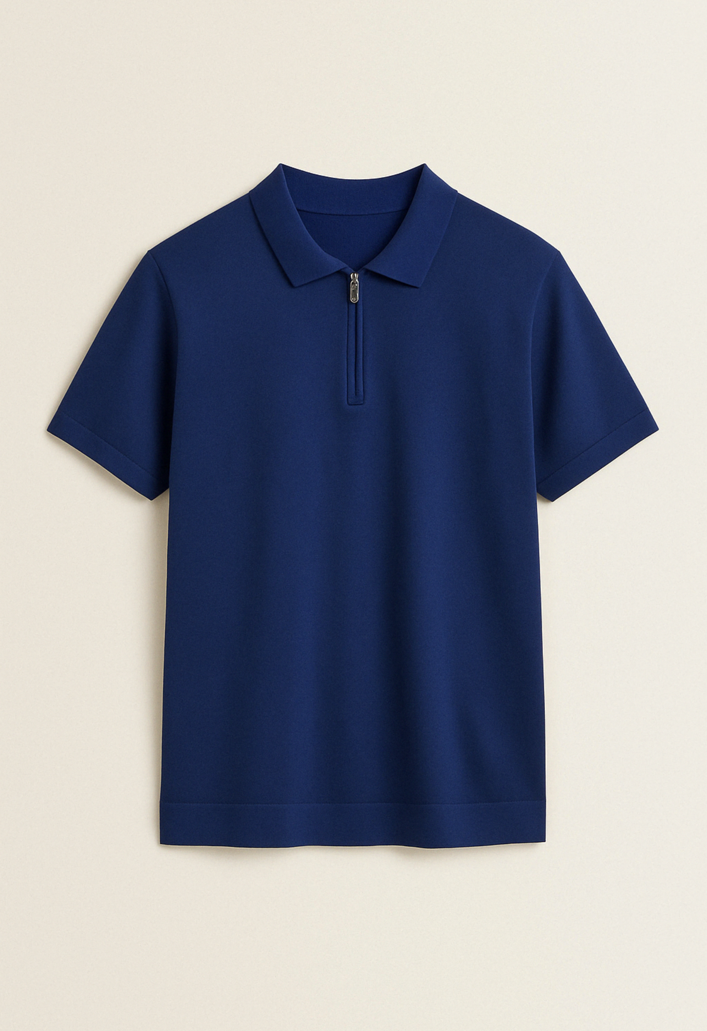 Heren Polo Zip | Blauw