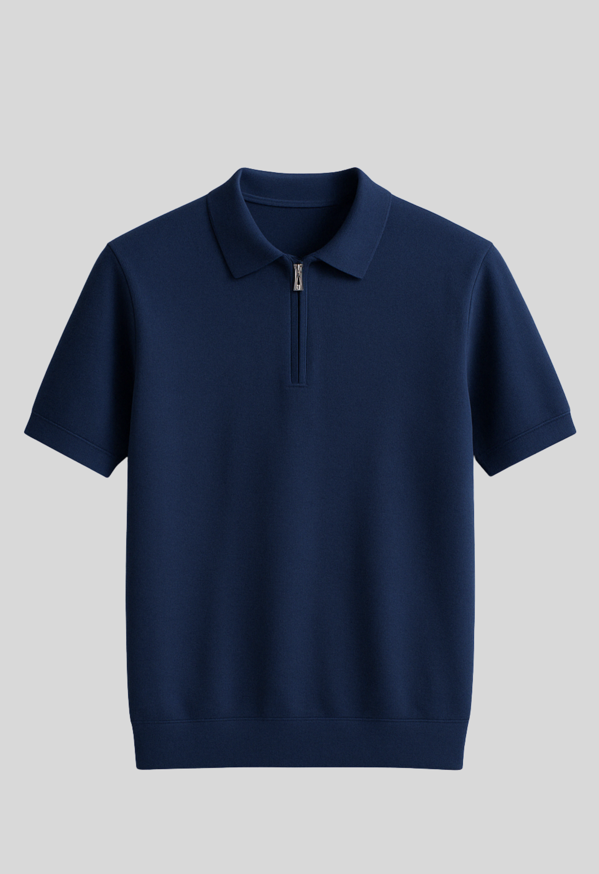 Heren Polo Zip | Navy
