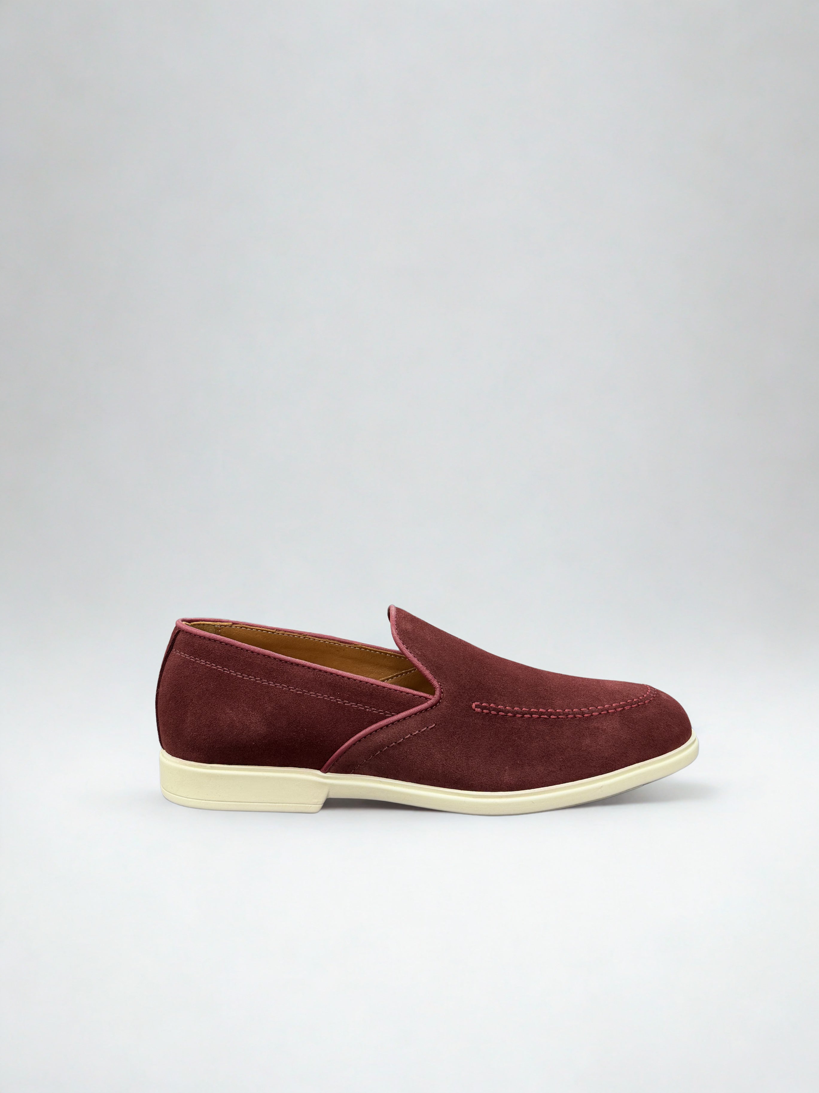 Suède Loafer Bordeauxrood LM01