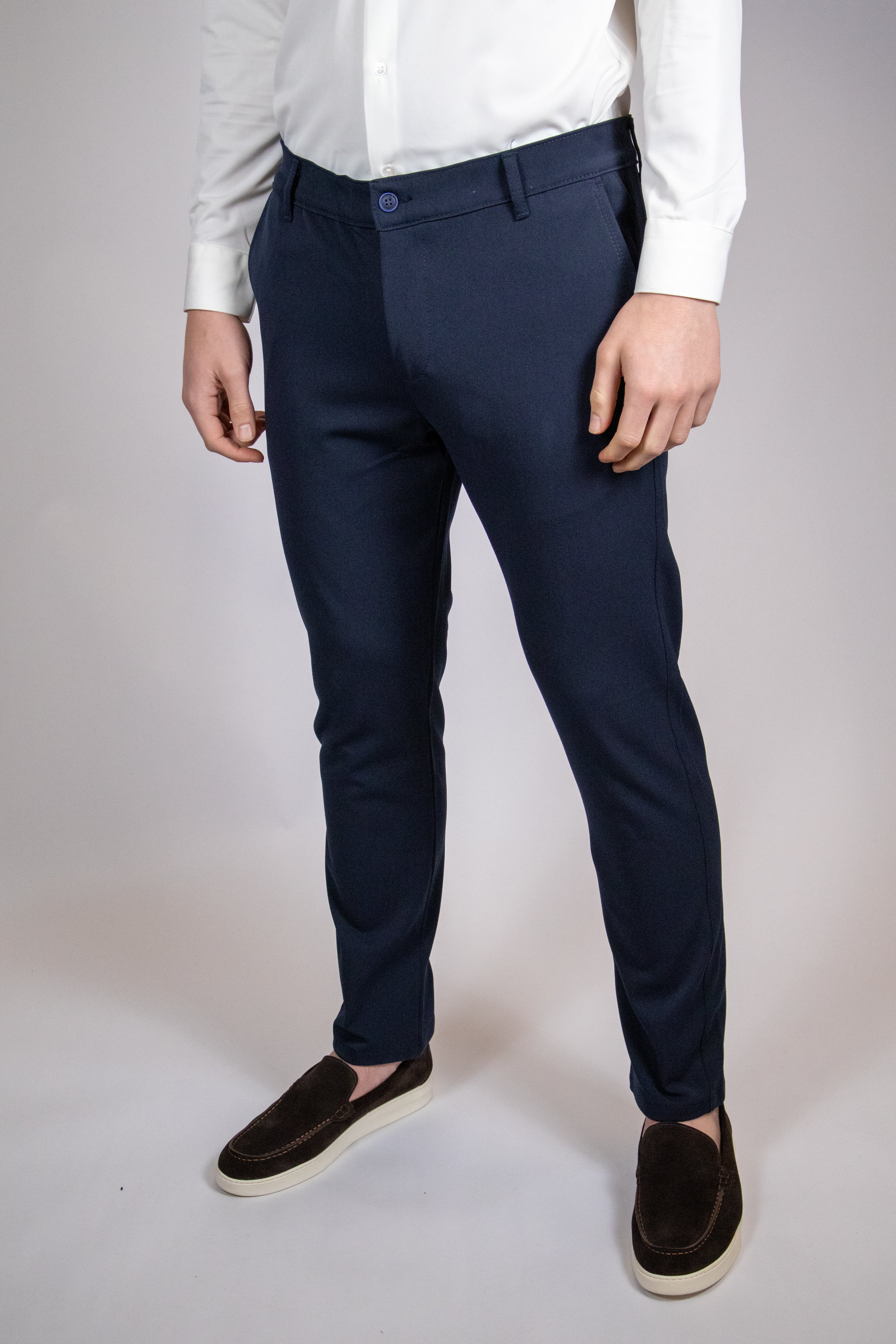 Casual Stretch Broek | Navy
