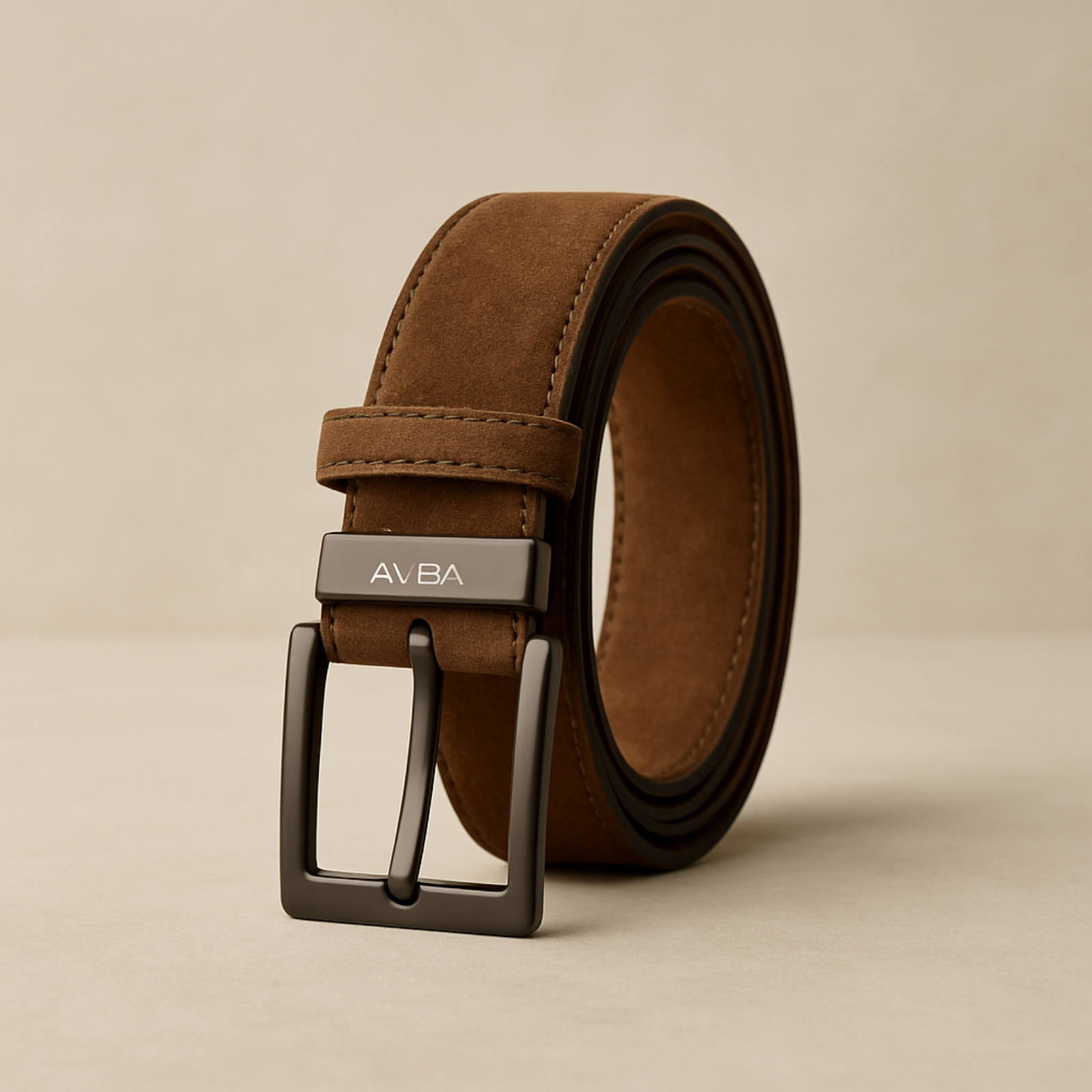 Navy suède riem