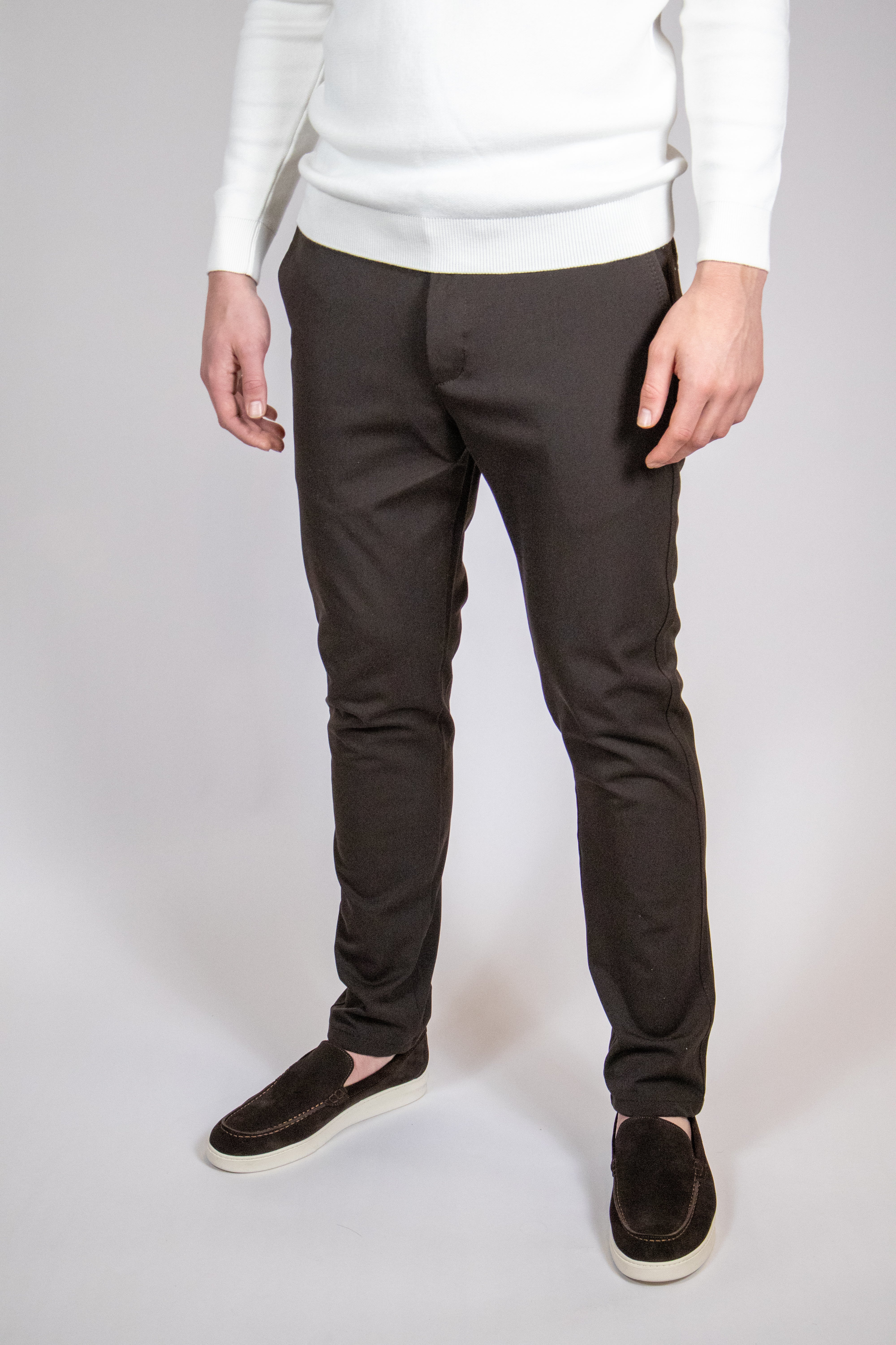 Casual Stretch Broek | Bruin