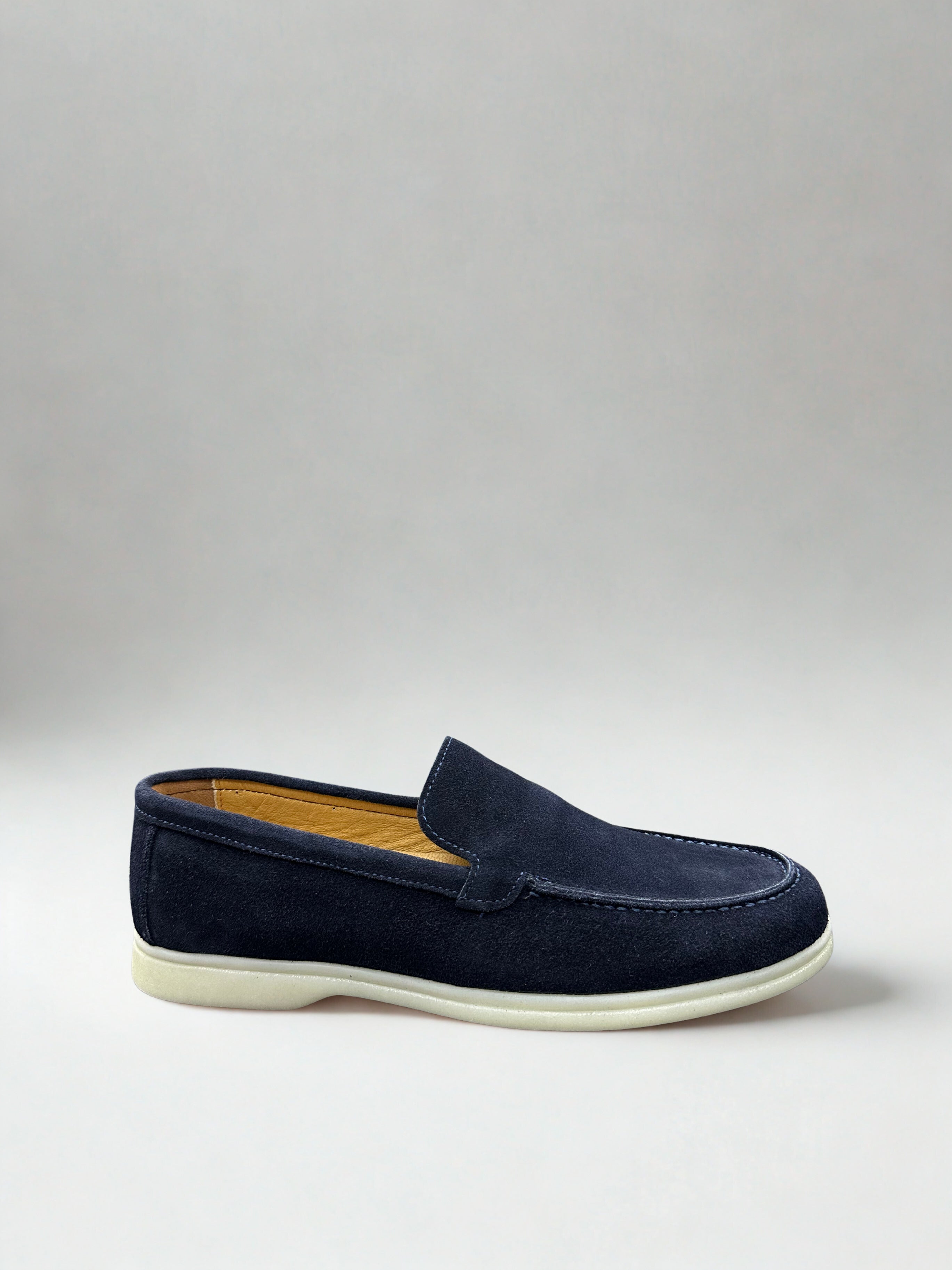 Suède Loafer Laag Navy
