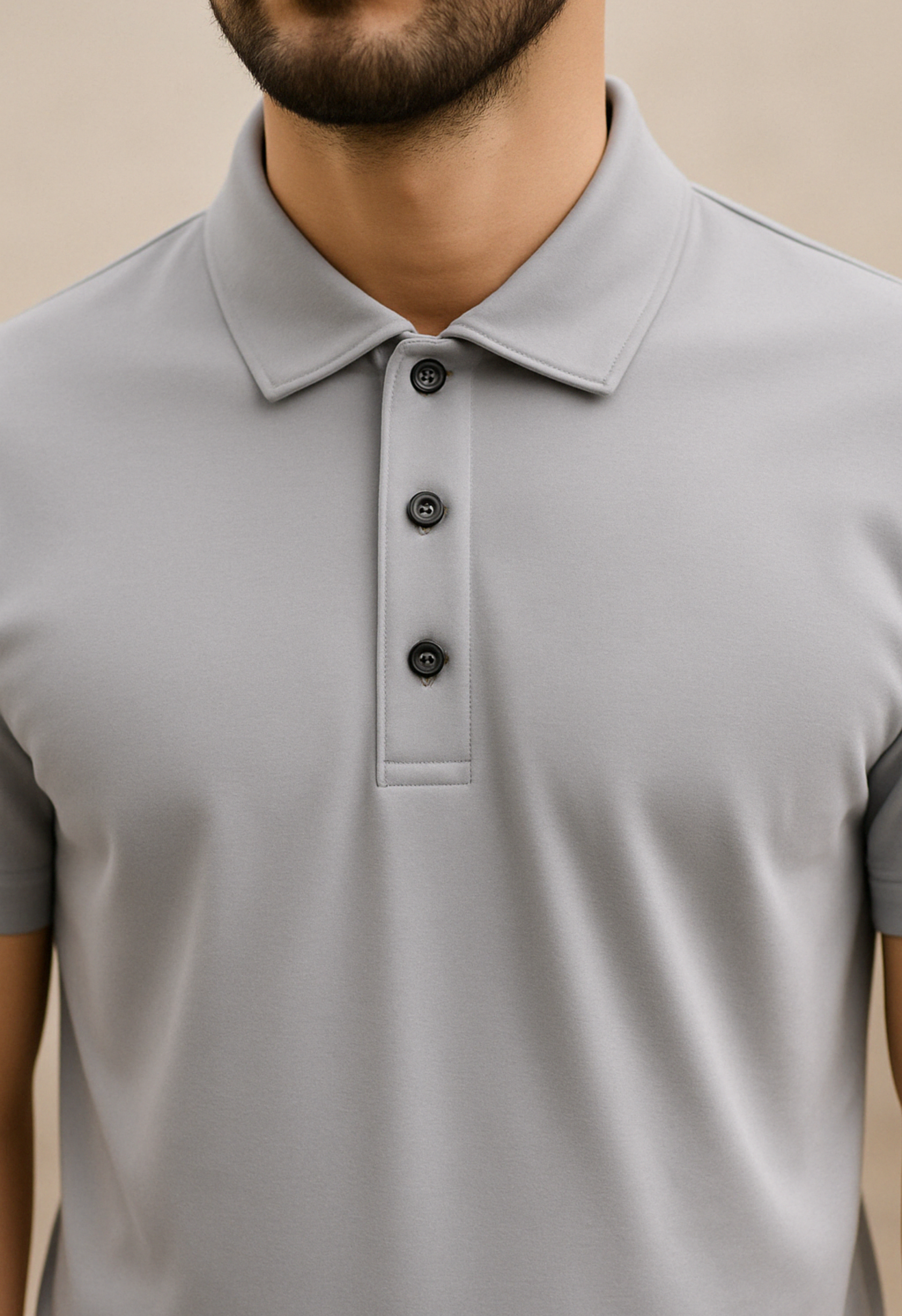 Heren Polo Glans | Grijs