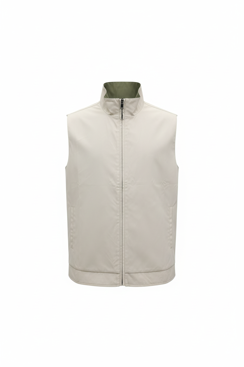 Ghost mannequin bodywarmer beige kant