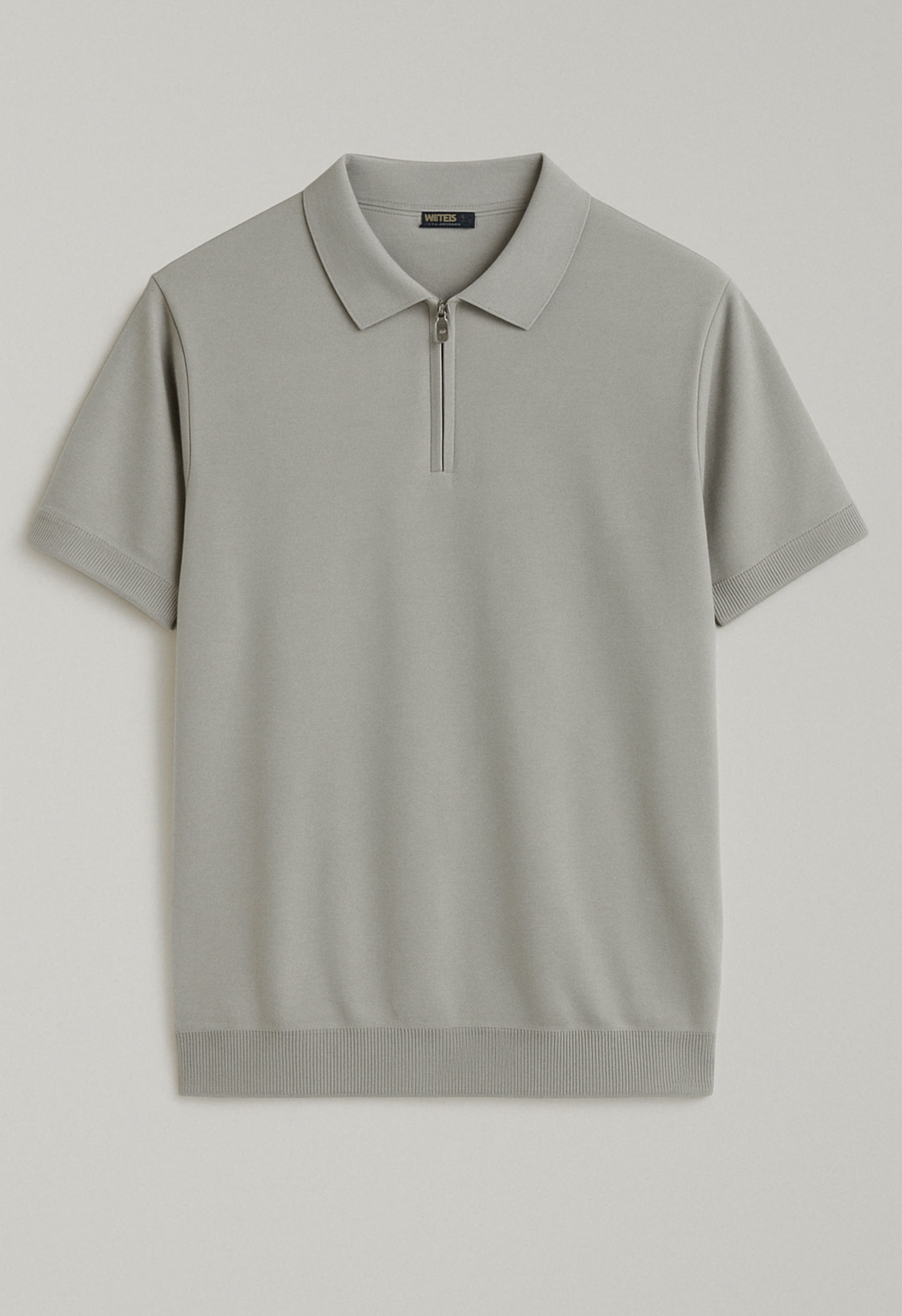 Heren Polo Zip | Grijs