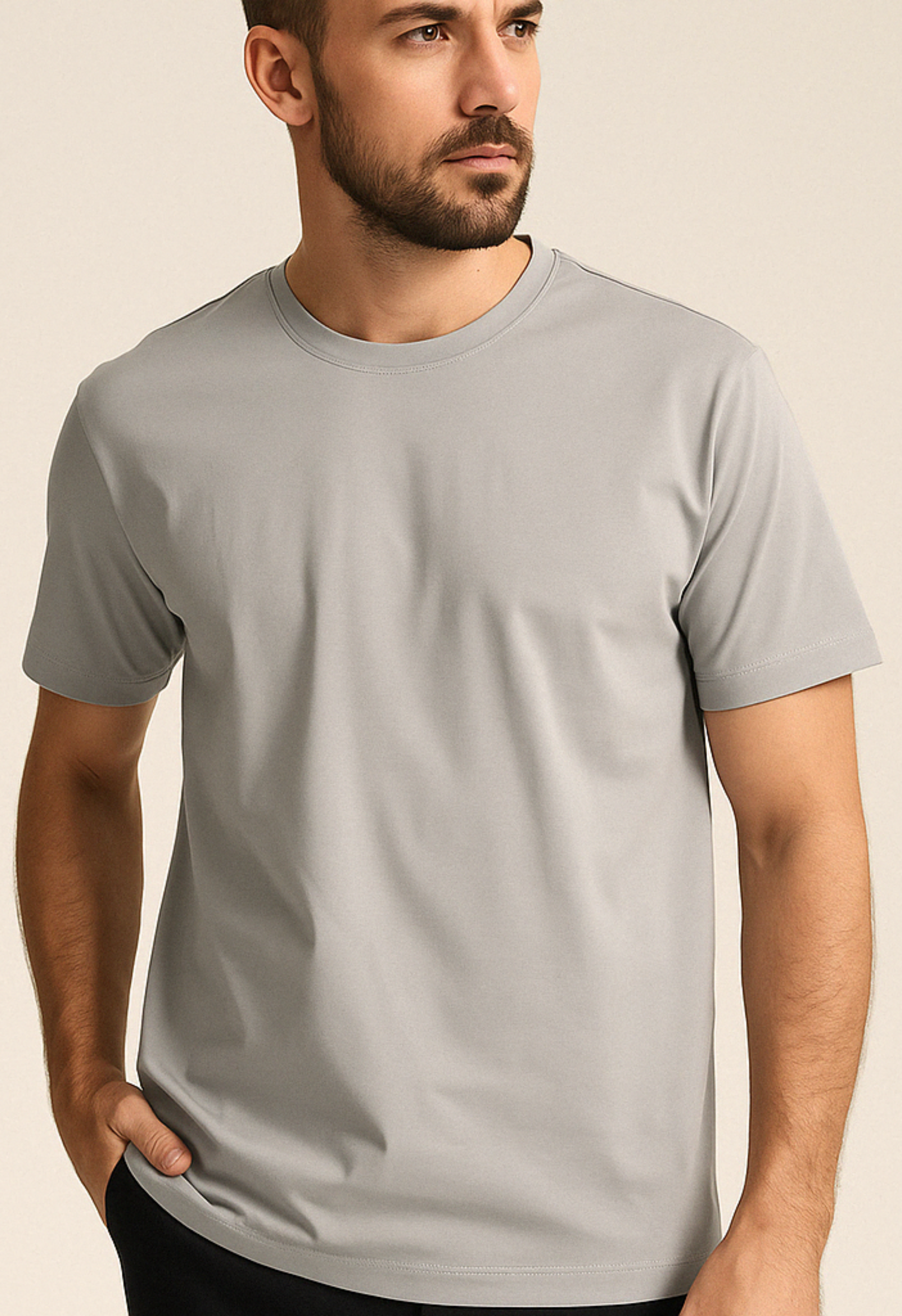 Heren T-shirt Glans | Grijs