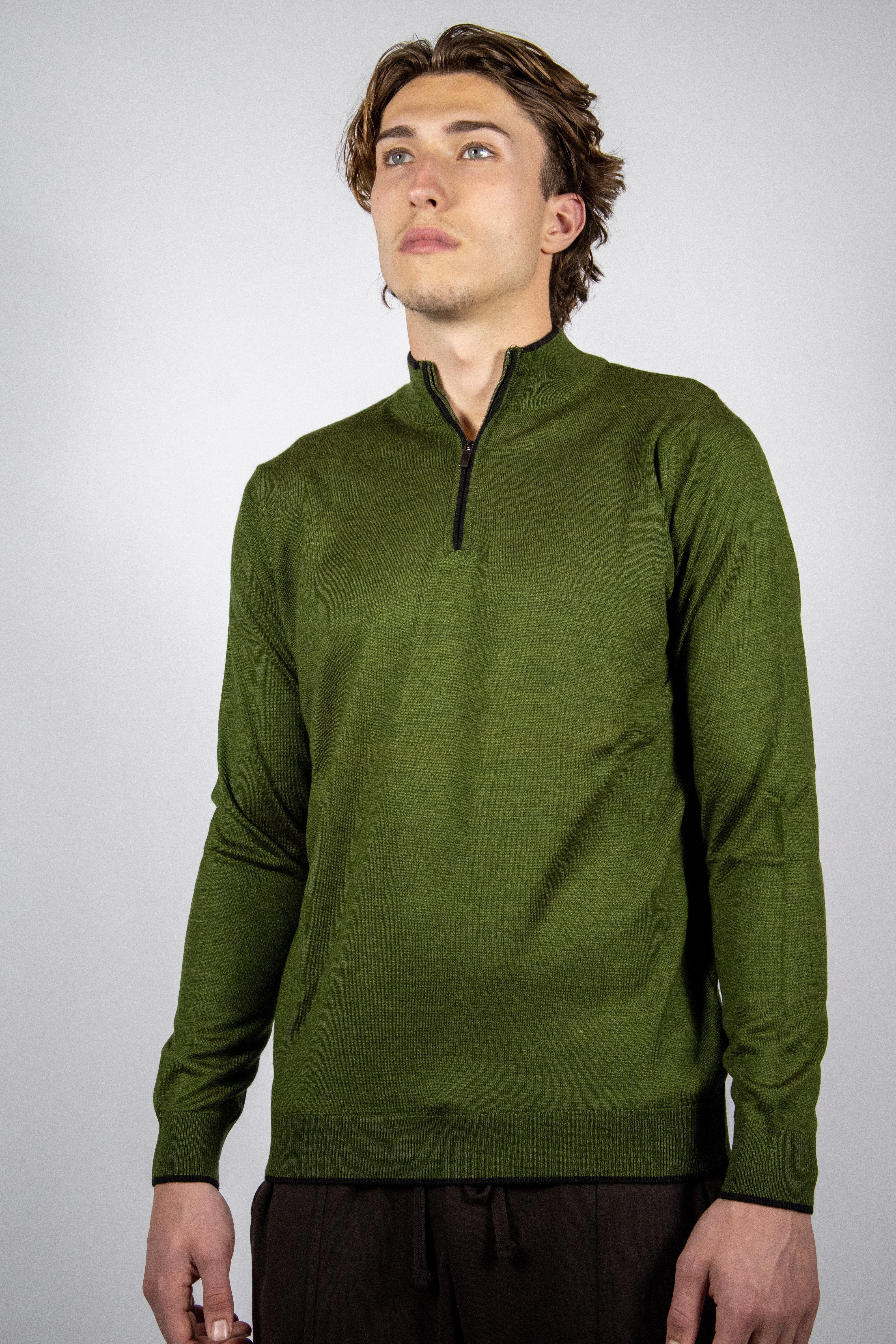 Half-zip Trui Groen