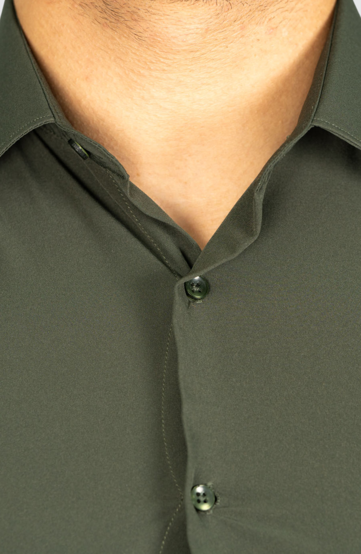 Kreukvrij Stretch Overhemd Slim-Fit | Groen