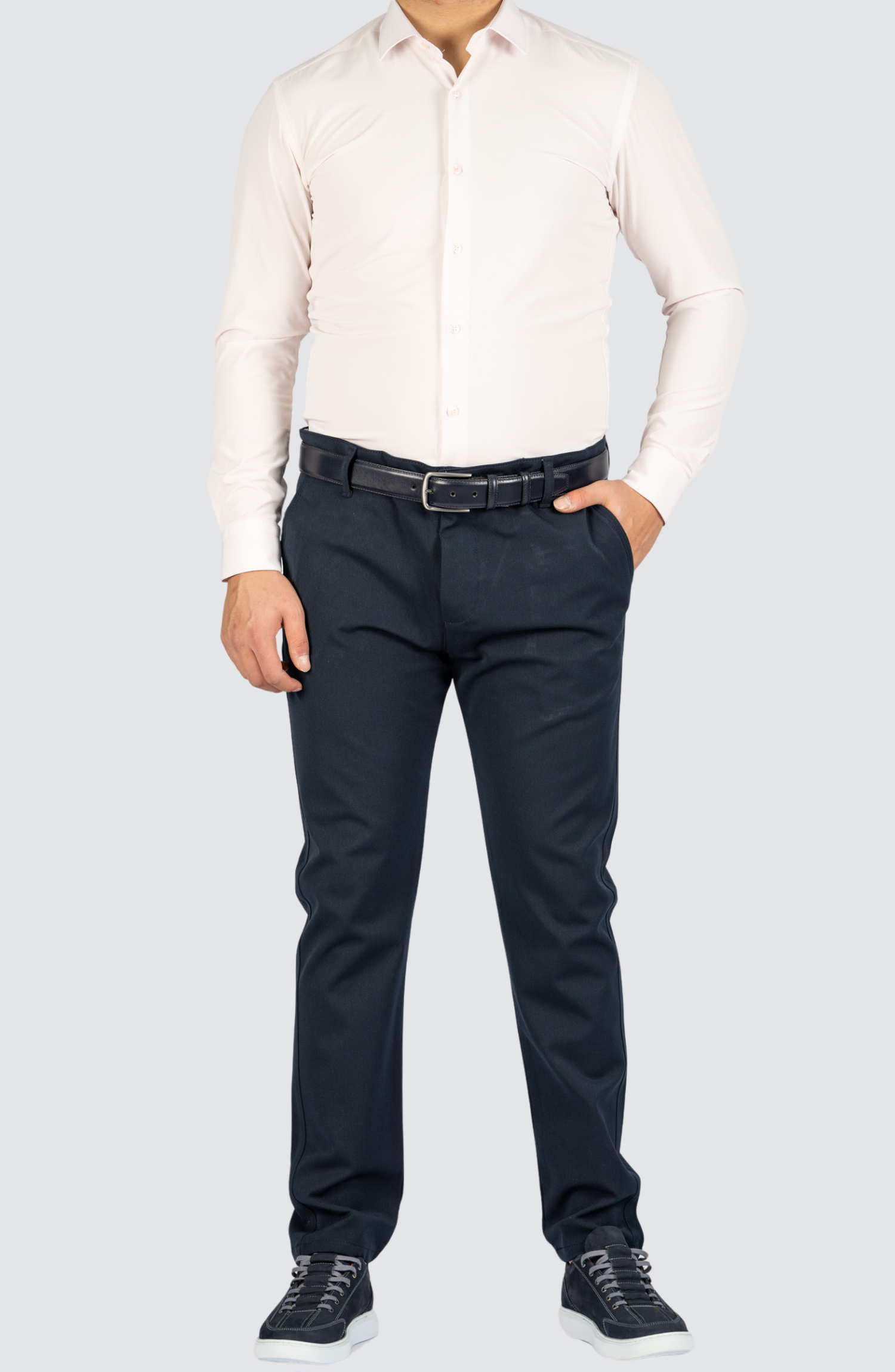 Kreukvrij Stretch Overhemd Regular-Fit | Ivoorwit