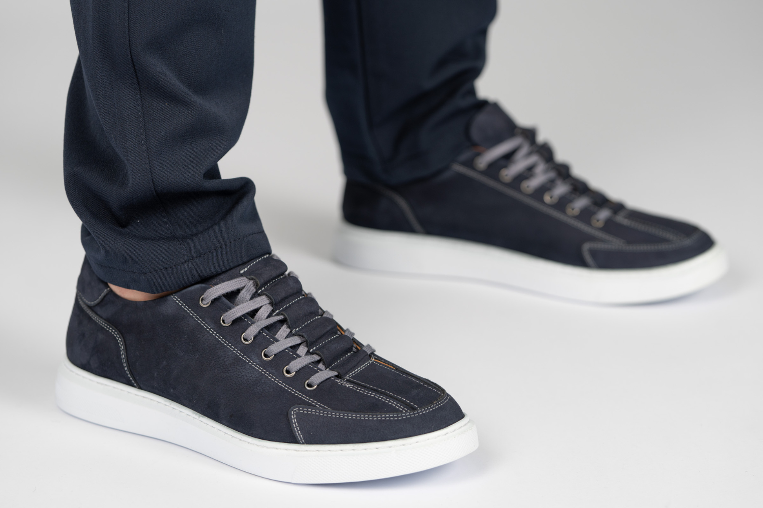 Lederen Sneaker Navy