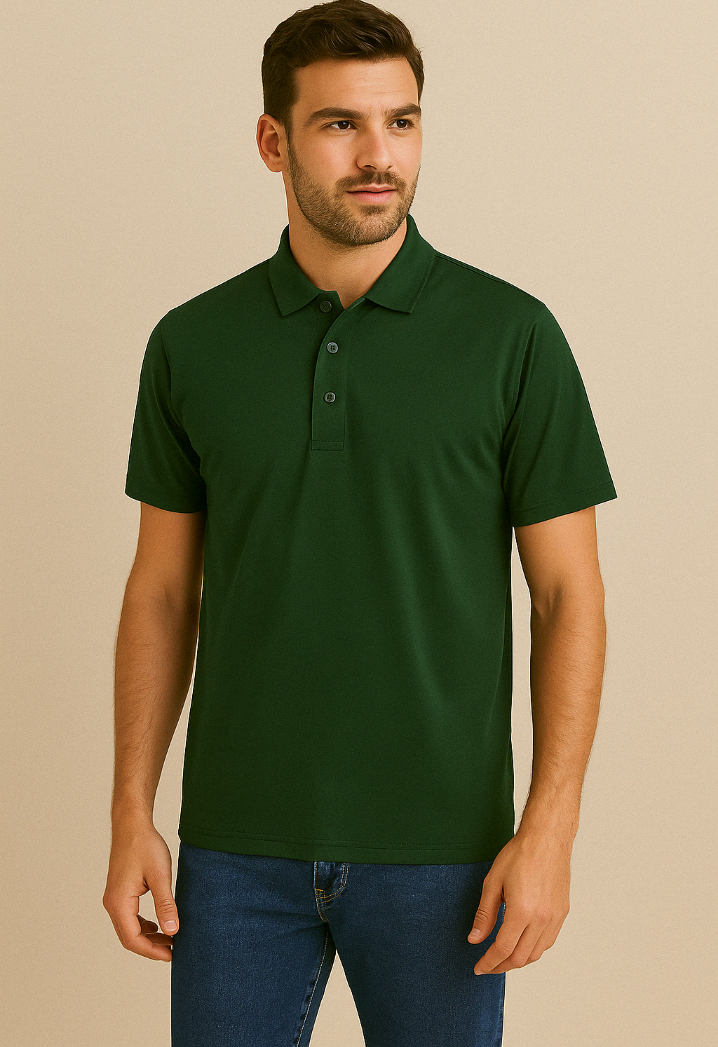 Heren Polo Glans | Groen