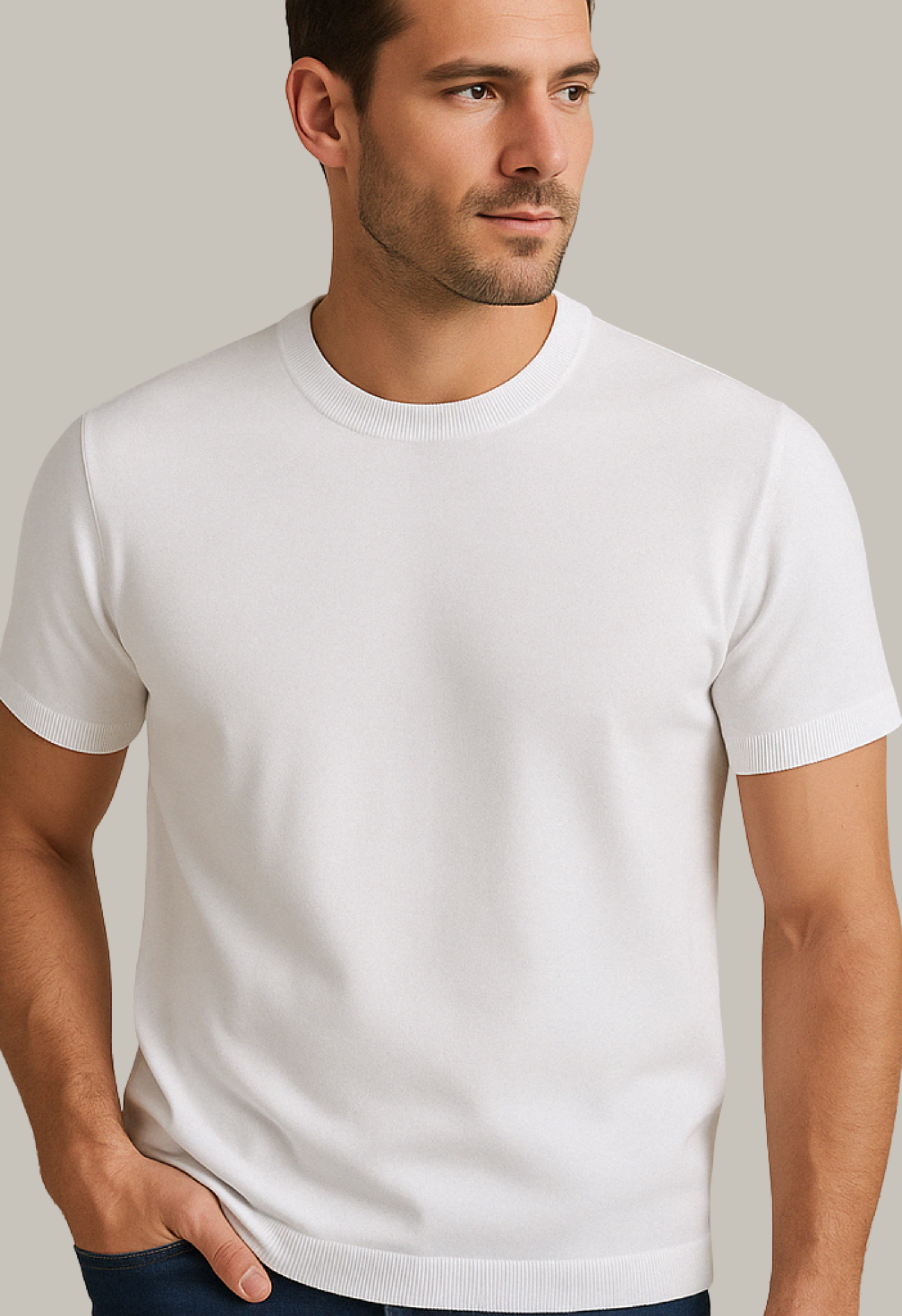 Heren T-shirt Glans | Wit