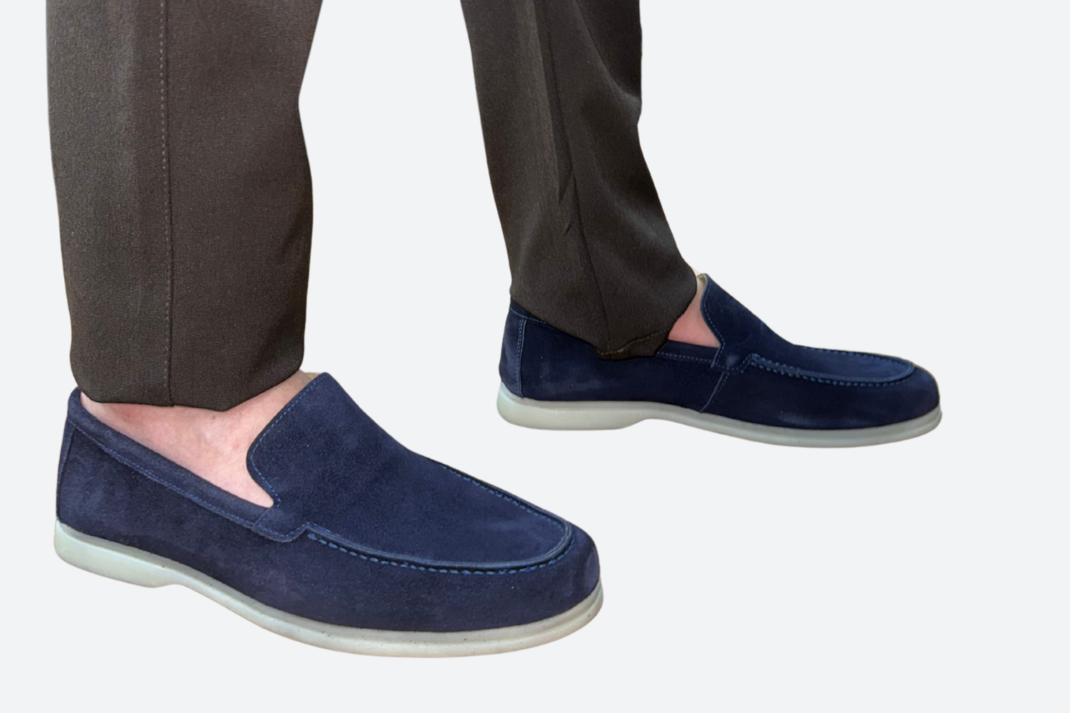 Suède Loafer Laag Navy