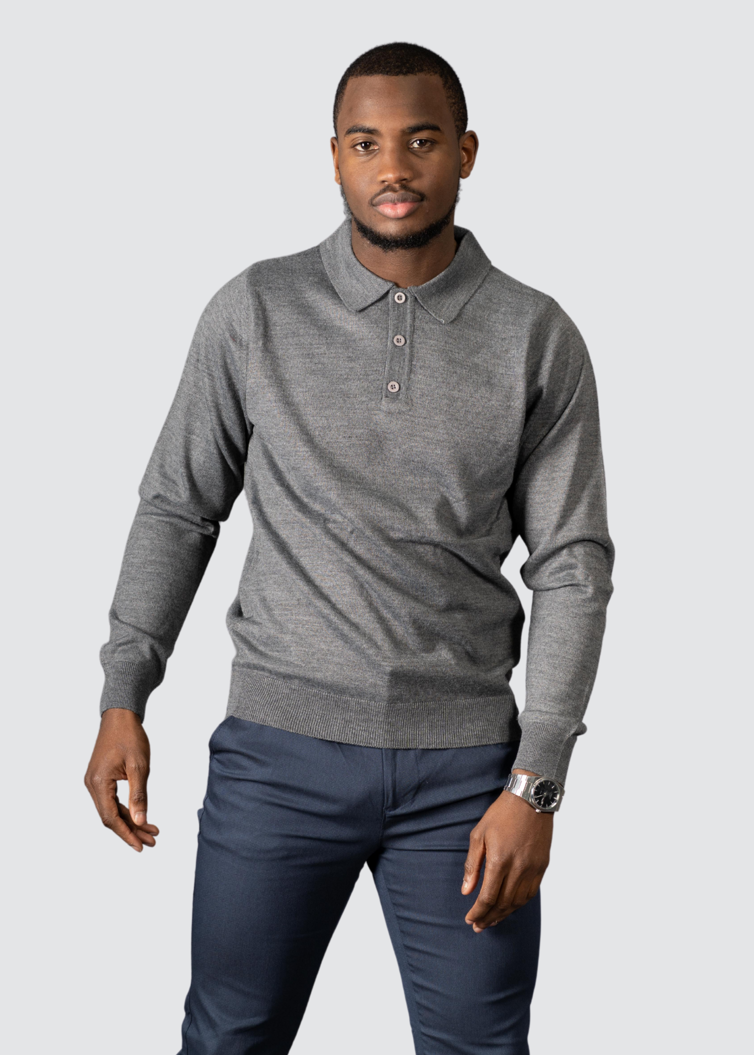 AVBA Polo Sweater: A Stylish Expression of Luxury Black
