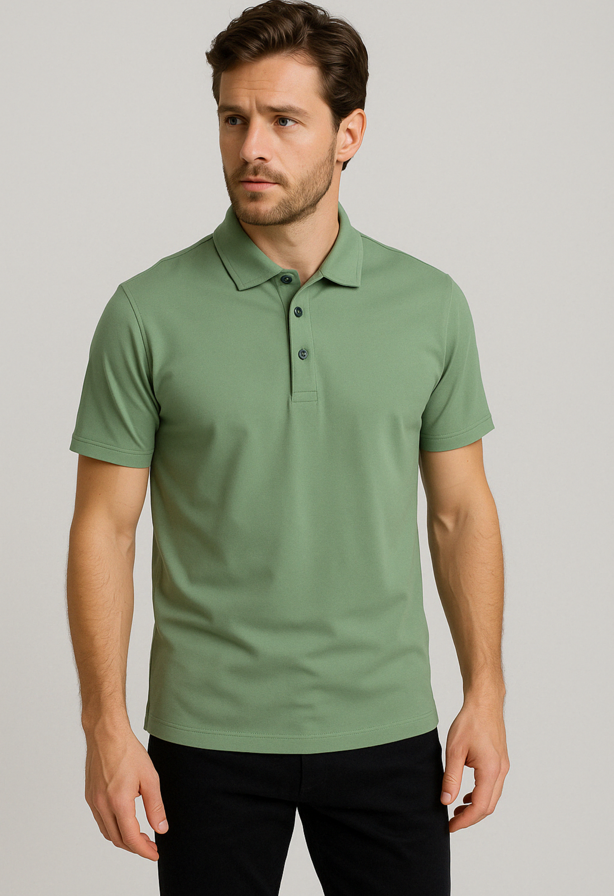 Heren Polo Glans | Pastel Groen